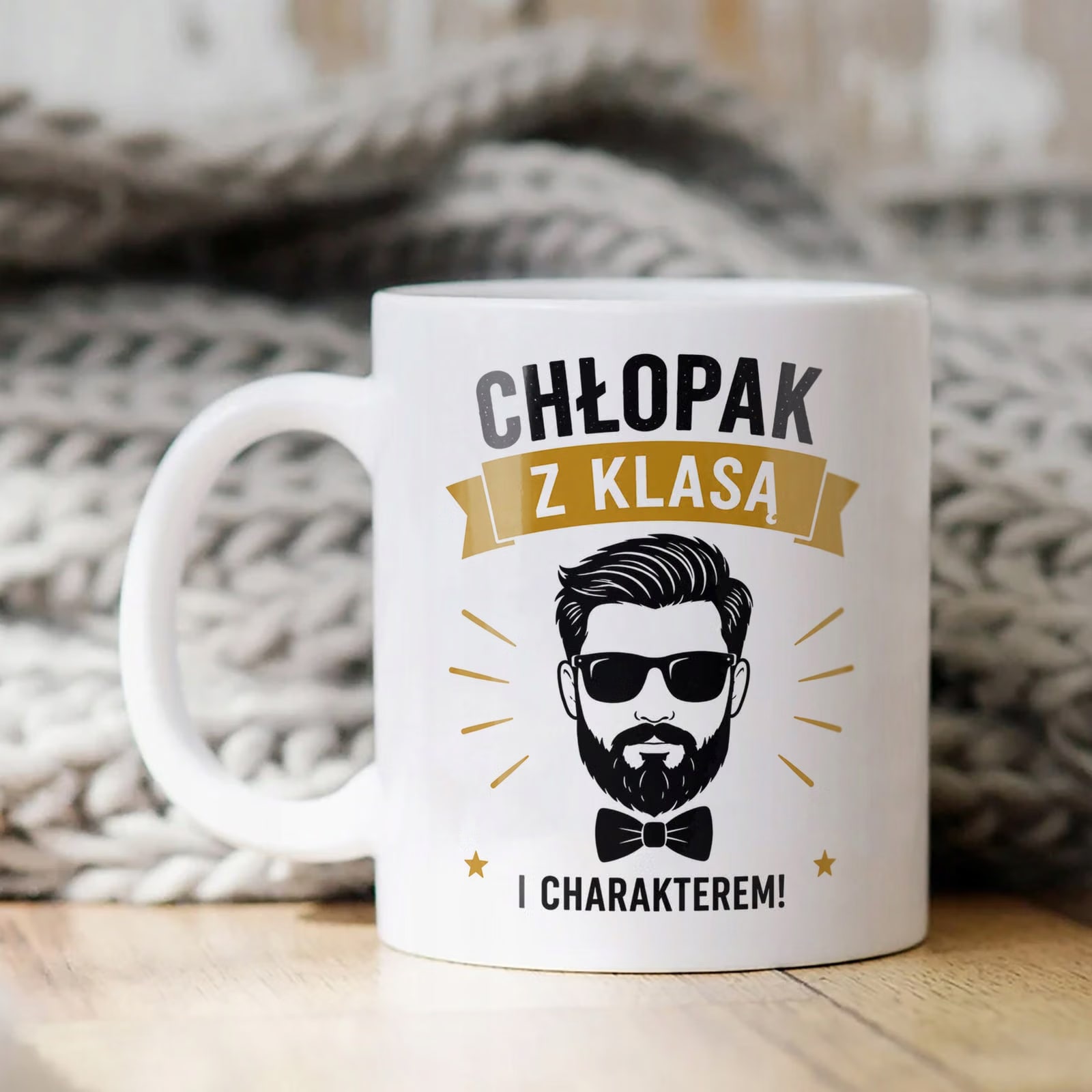 Biały Kubek z nadrukiem Dzień Chłopaka Dla Mężczyzny Upominek Prezent