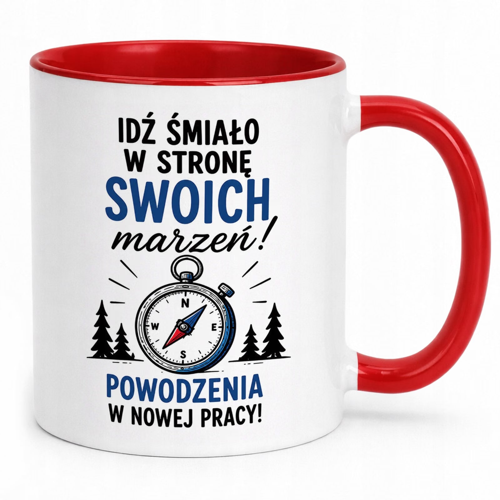Kubek Czerwony z nadrukiem Pożegnanie Odejście z Pracy Upominek Prezent
