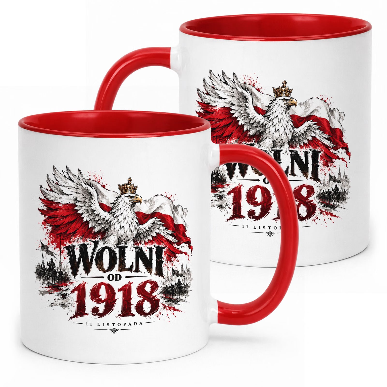 Kubek Czerwony z Nadrukiem Patriotyczny Święto Niepodległości Polska