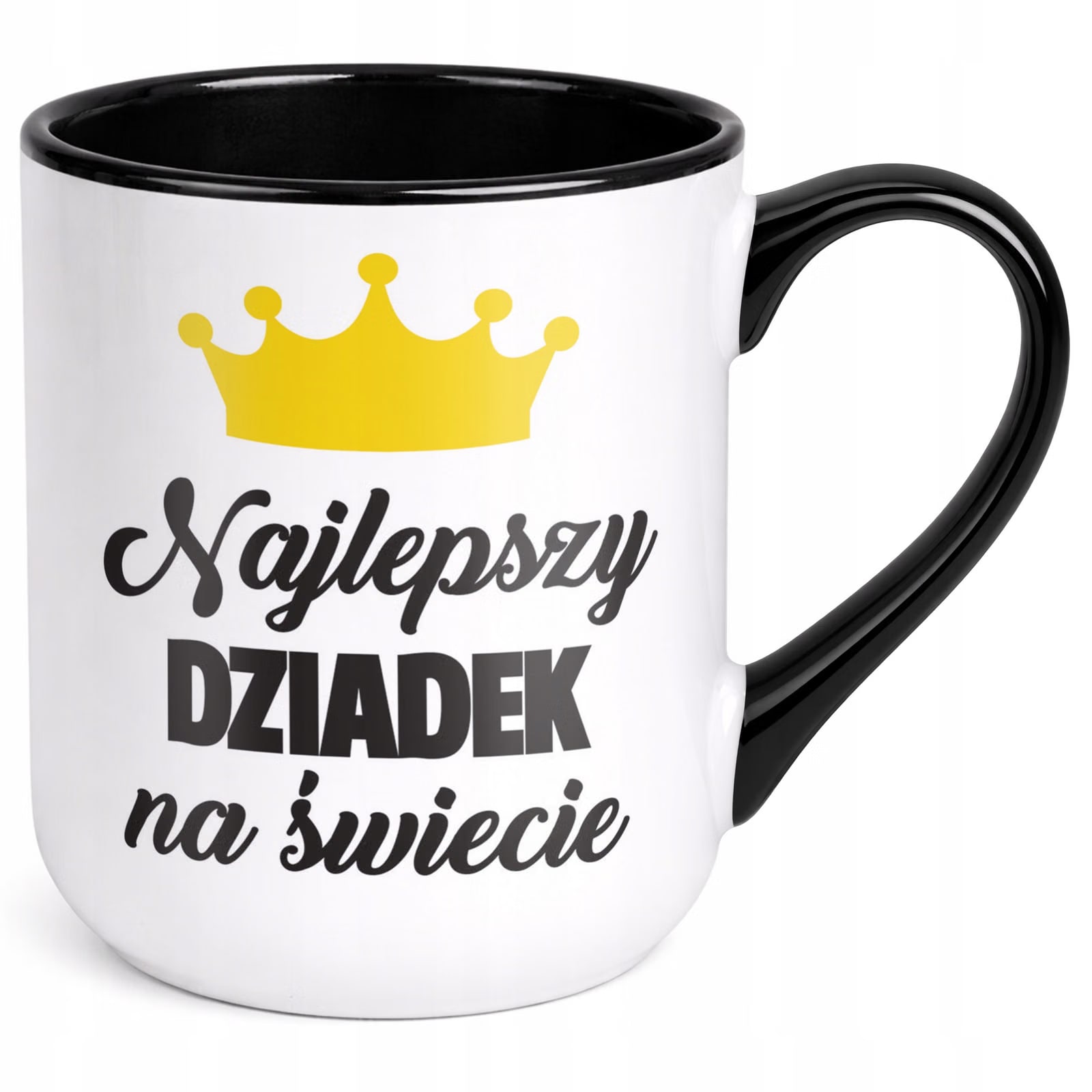 Kubek z nadrukiem Premium Czarny Dla Dziadka Dzień Diziadka Upominek