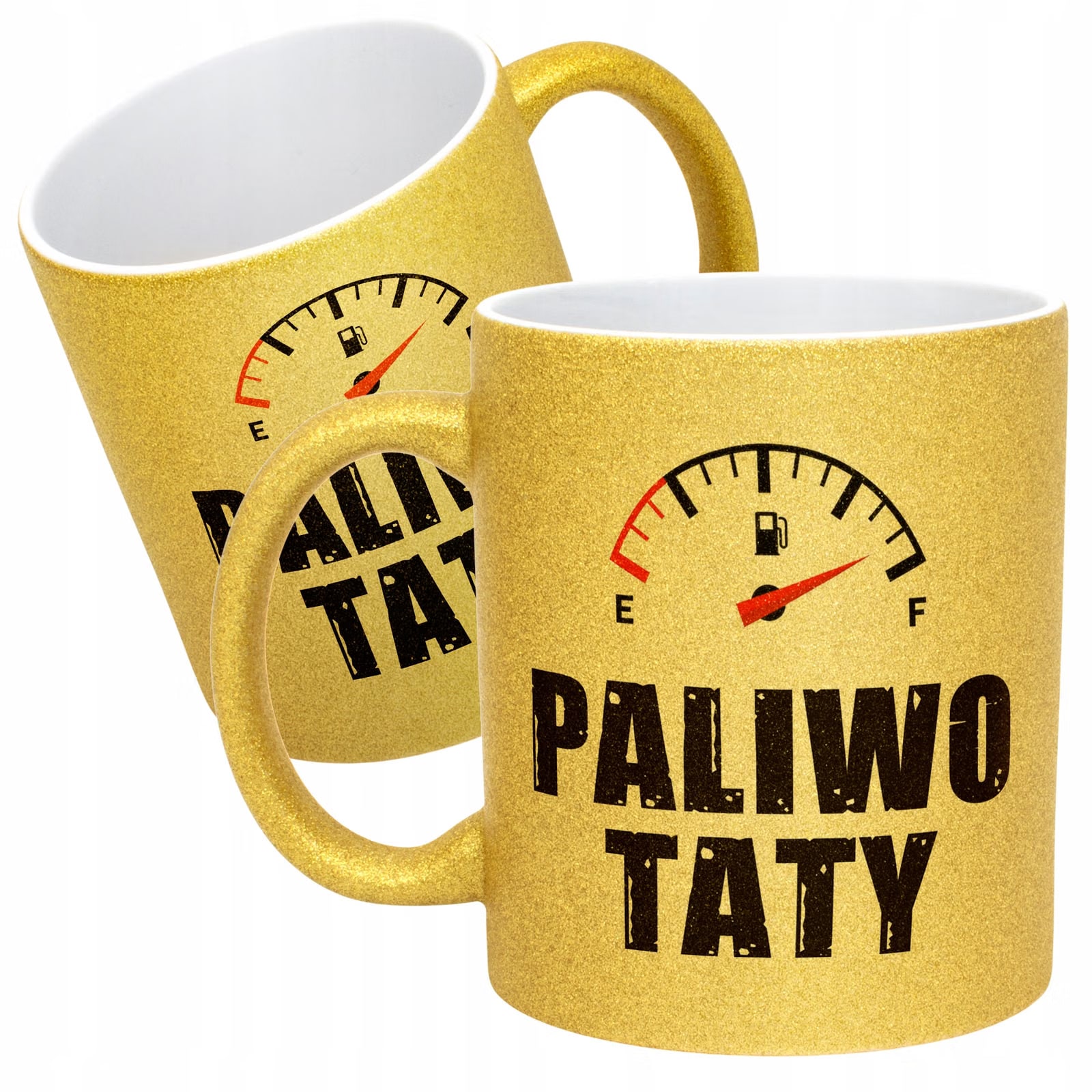 Złoty kubek brokatowy Dzień Ojca Dla Taty Paliwo Taty Prezent