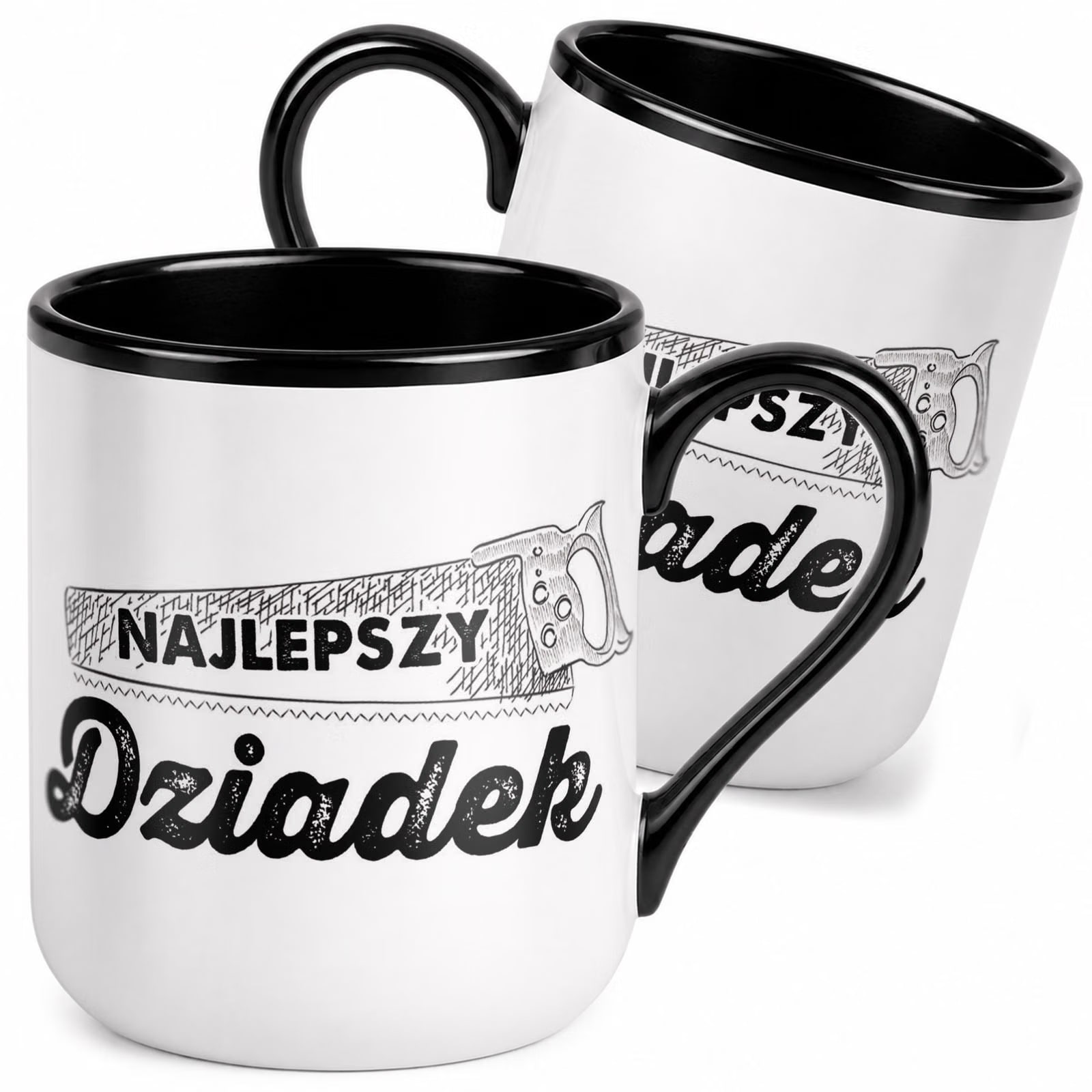 Kubek z nadrukiem Premium Czarny Dzień Dziadka Dla Dziadka Upominek Prezent