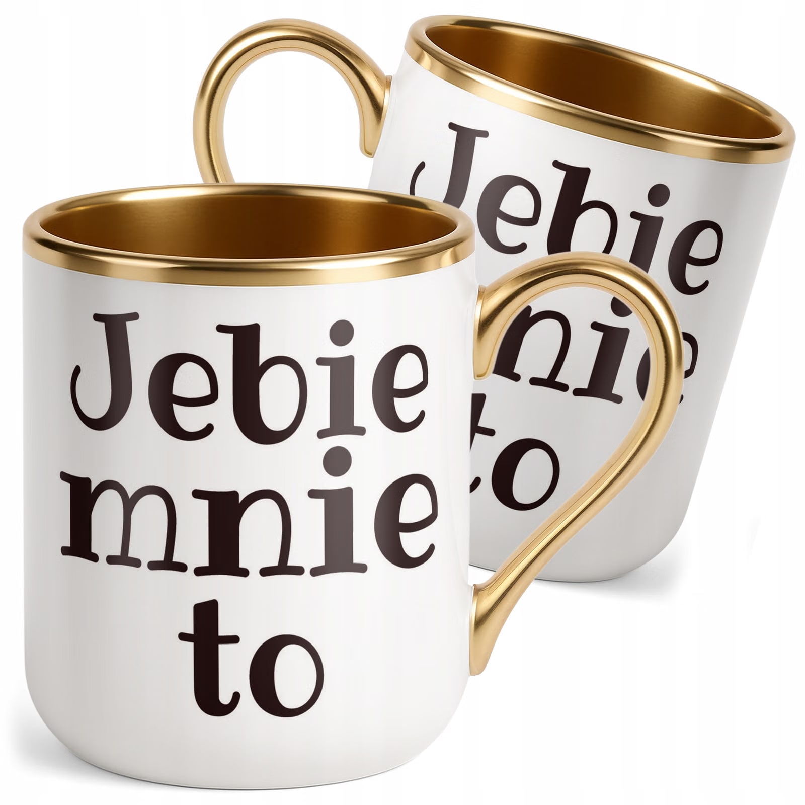 Kubek Premium Złoty Jeb*e Mnie To Śmieszny Zabawny Prezent