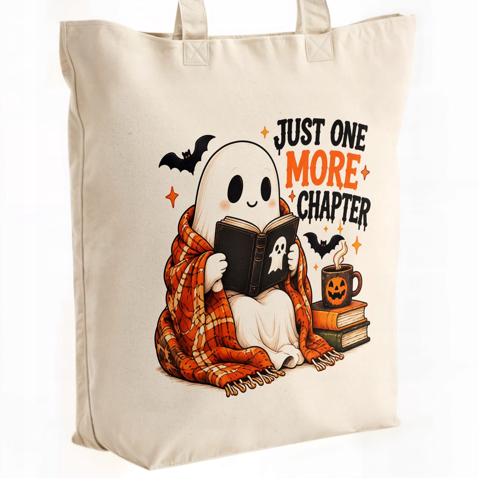 Torba shopper bawełniana premium halloween na zakupy z nadrukiem