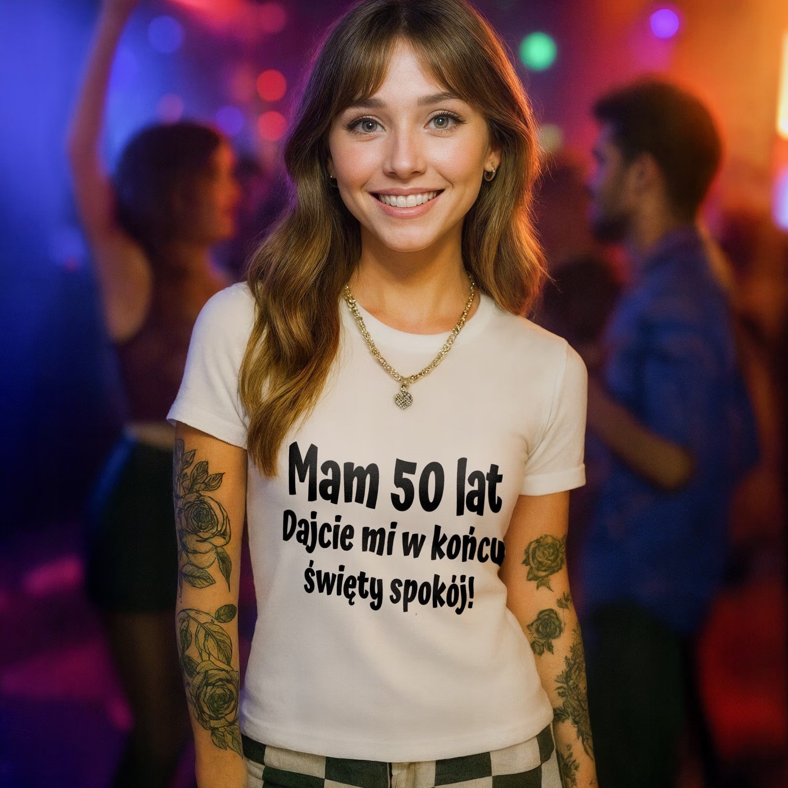 Koszulka biała damska Mam 50 Urodziny Prezent Upominek
