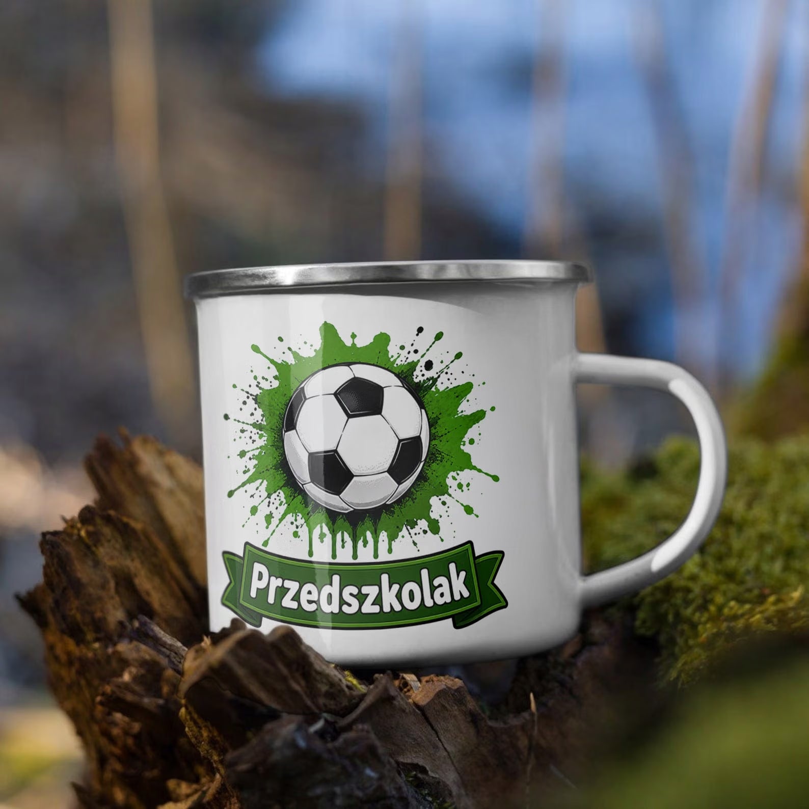 Zestaw Plecak Worek Kubek Emaliowany Z Nadrukiem Przedszkolak Szkoła