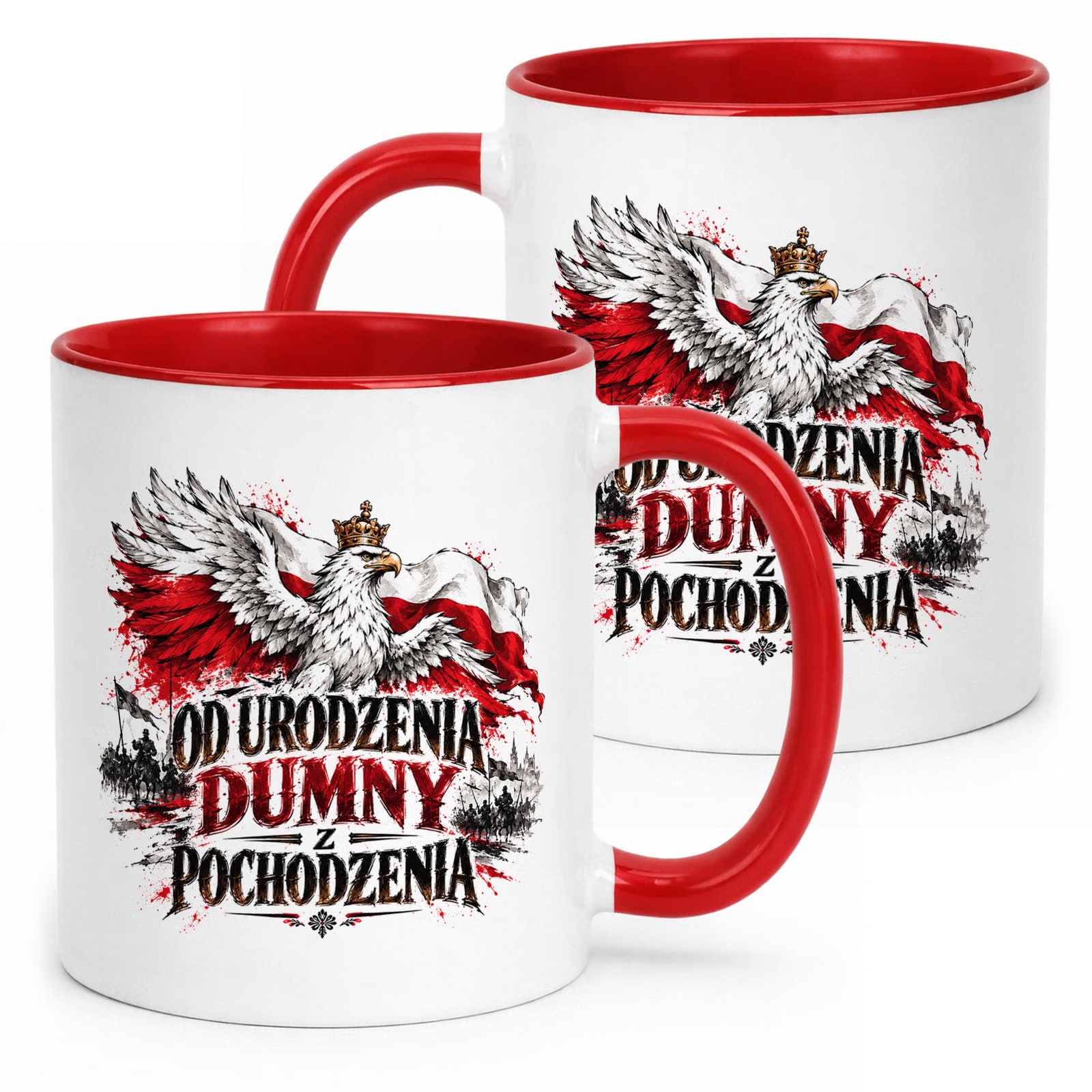 Kubek Czerwony z Nadrukiem Patriotyczny Święto Niepodległości Polska