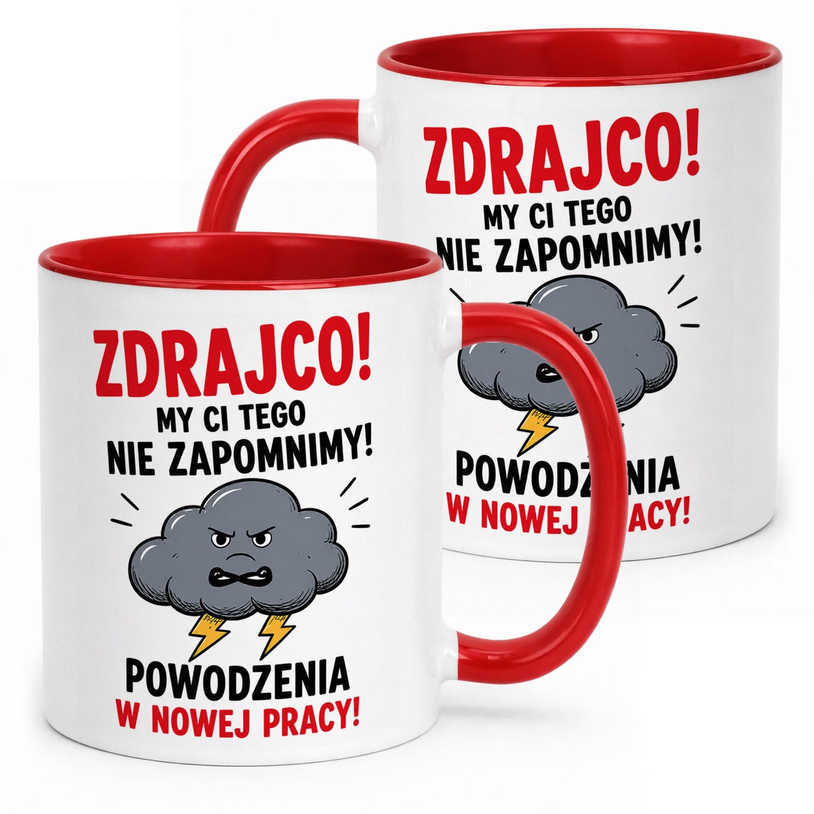 Kubek Czerwony z nadrukiem Pożegnanie Odejście z Pracy Dla Kolegi Prezent