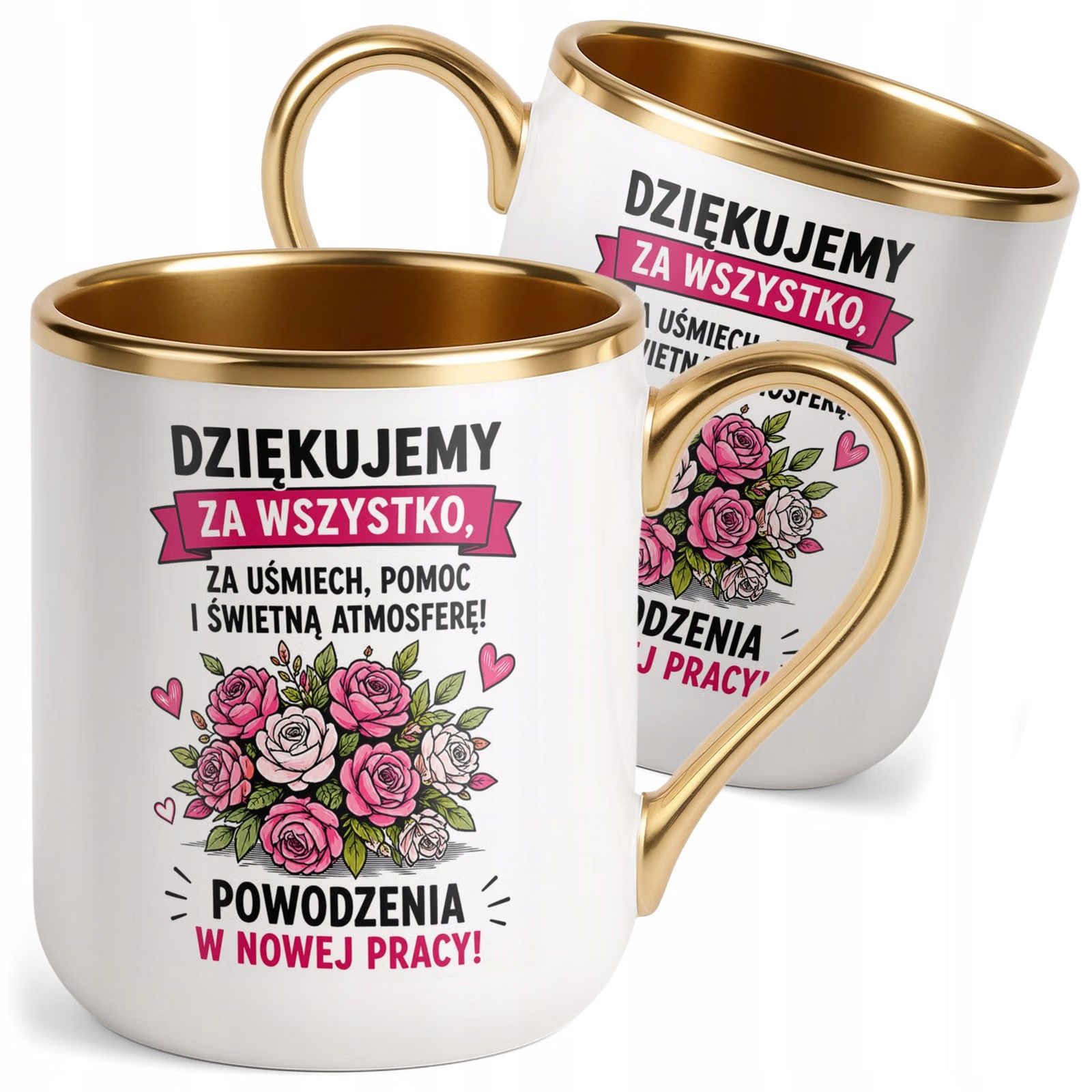 Kubek z nadrukiem Premium Złoty Pożegnanie Odejście z Pracy