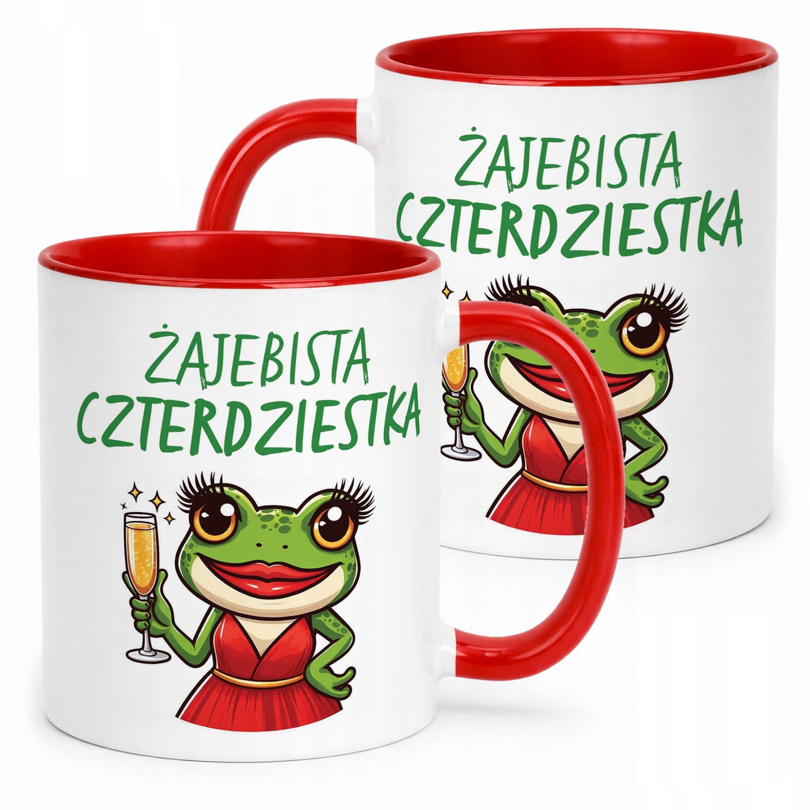Kubek Czerwony Żajebista 40 Dla Kobiety Na Urodziny Prezent