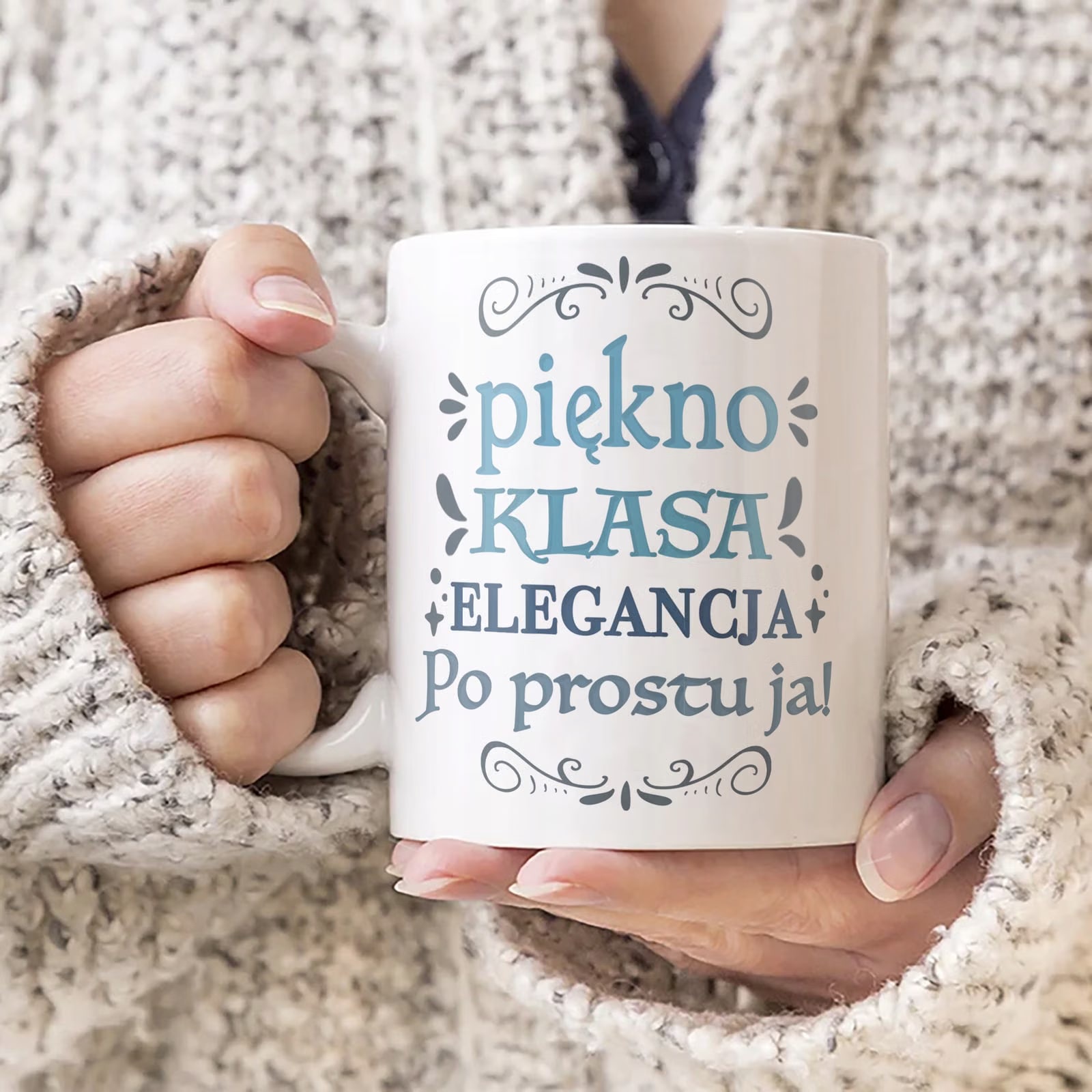 Kubek ceramiczny Dzień Kobiet Piękno Klasa Elegancja Prezent Dla Kobiety