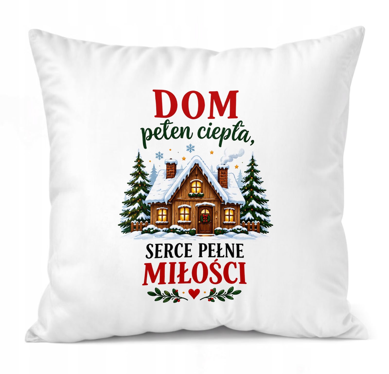 Poduszka Jasiek 38x38 cm z nadrukiem Boże Narodzenie Święta Prezent