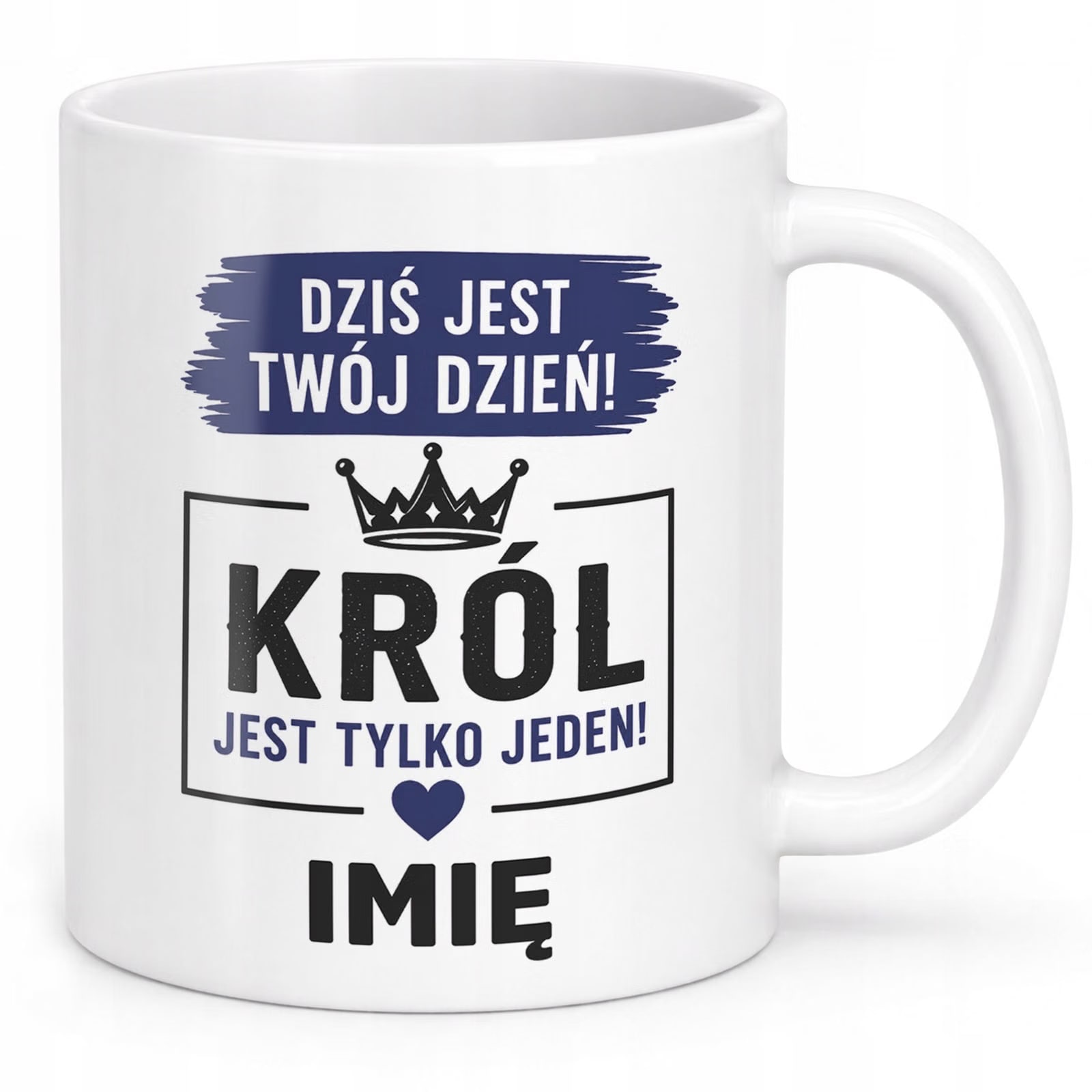 Biały Kubek personalizowany z nadrukiem Dzień Chłopaka Dla Mężczyzny