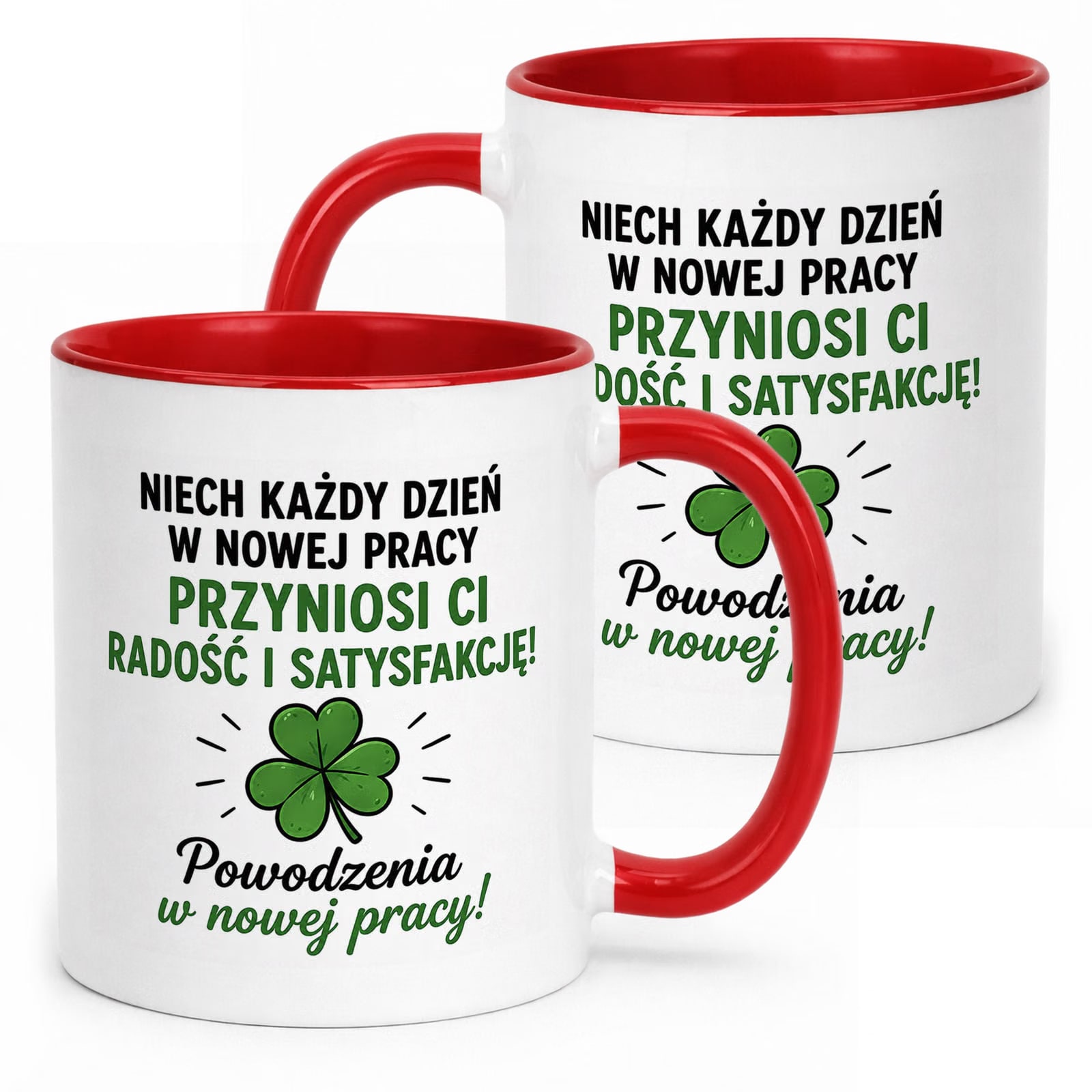 Kubek Czerwony z nadrukiem Pożegnanie Odejście z Pracy Upominek Prezent