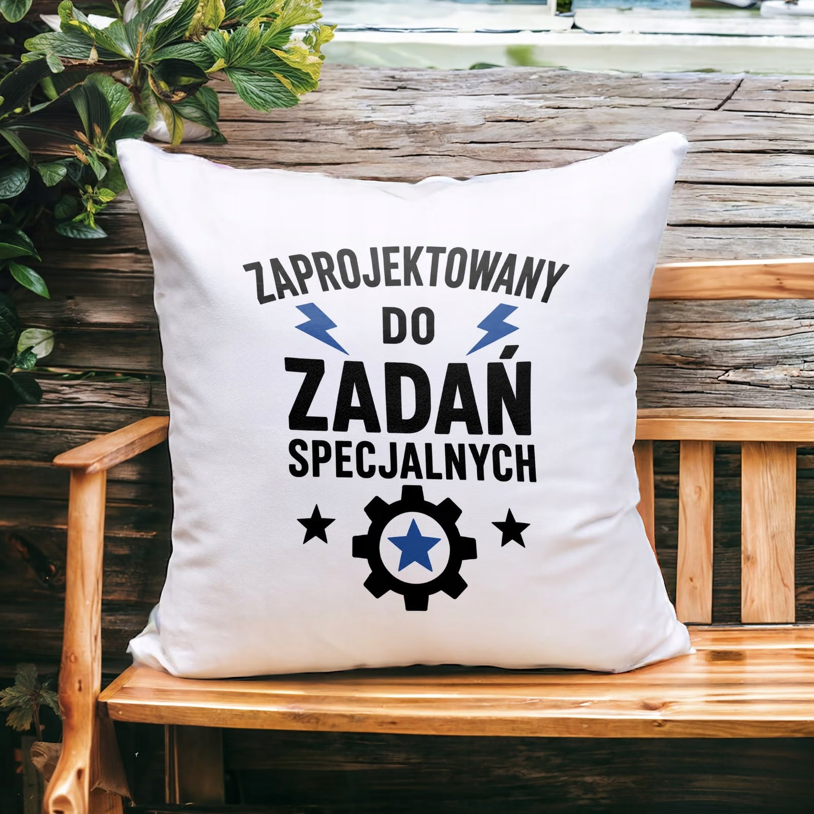 Poduszka Jasiek z nadrukiem Dzień Chłopaka 38x38cm Prezent Upominek