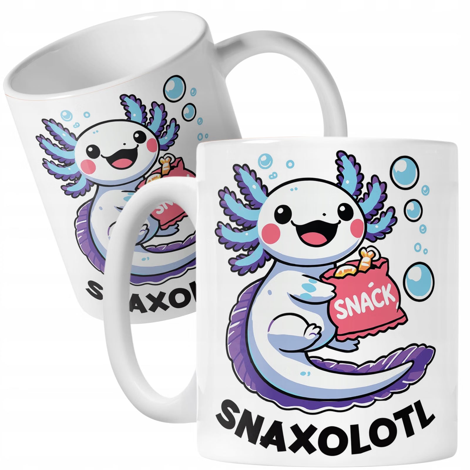 Kubek dla chłopca i dziewczynki Aksolotl Axolotl Różowy Zwierzak Viral OK
