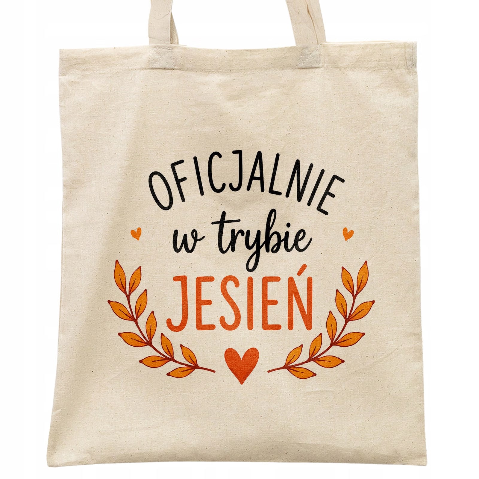 Torba shopper bawełniana jesień jesienna na zakupy z nadrukiem
