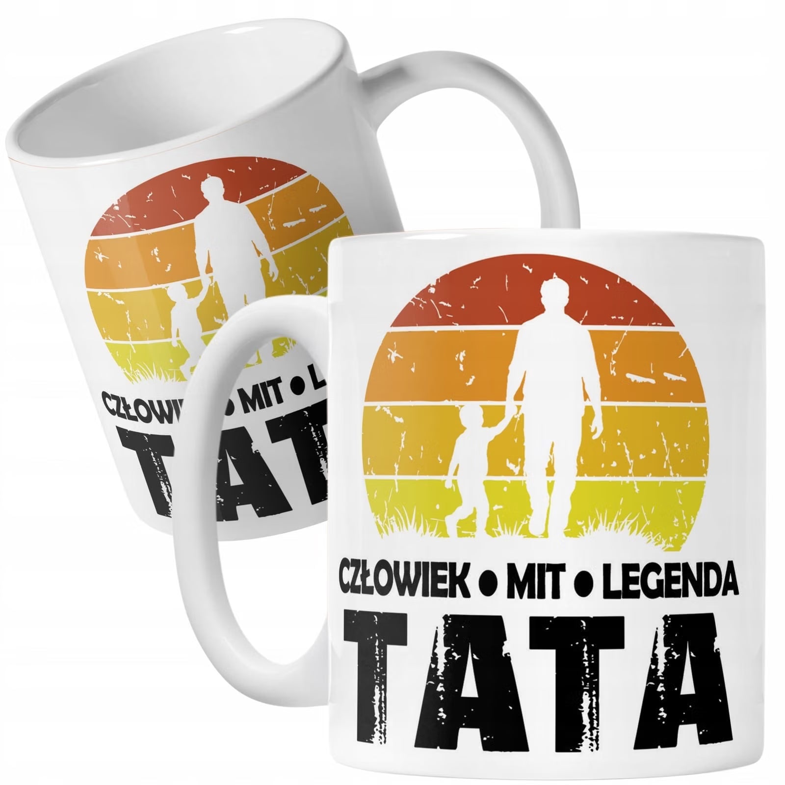 Zestaw Kubek + Koszulka Dzień Ojca Dla Taty Człowiek Mit Legenda