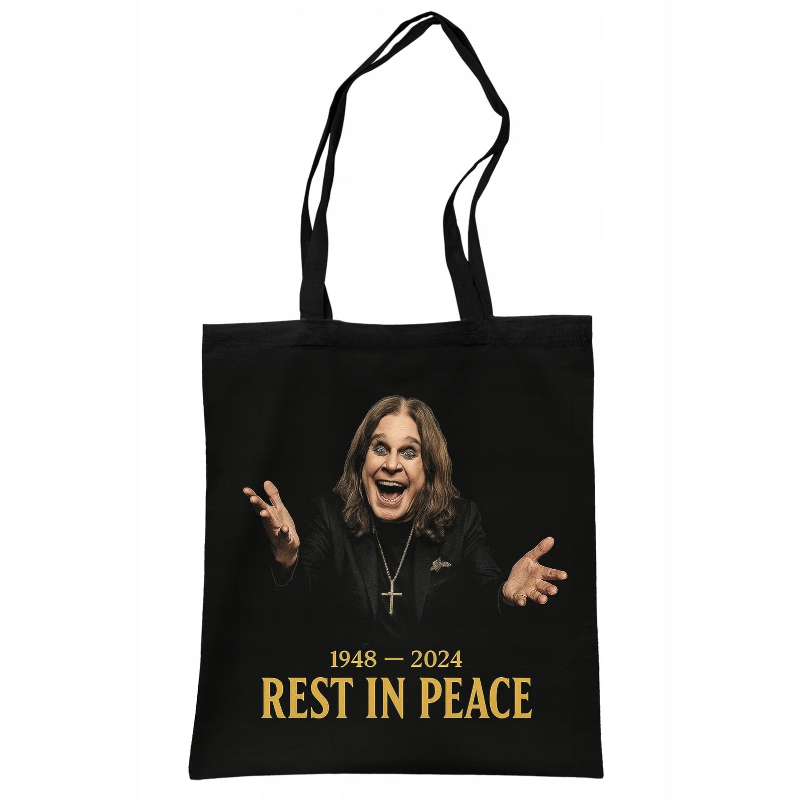Torba bawełniana czarna na zakupy Ozzy Osbourne Black Sabbath