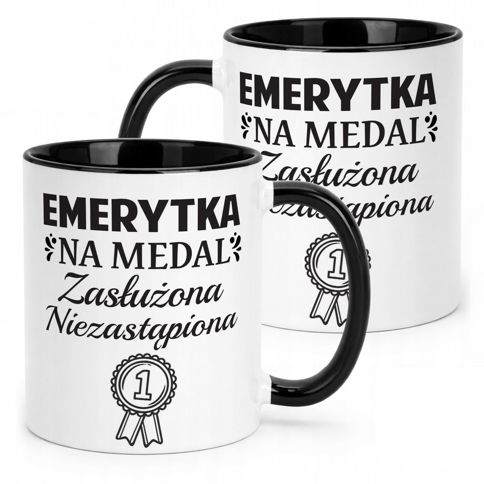 Kubek Czarny z okazji Emerytury Dla Emerytki Prezent Upominek