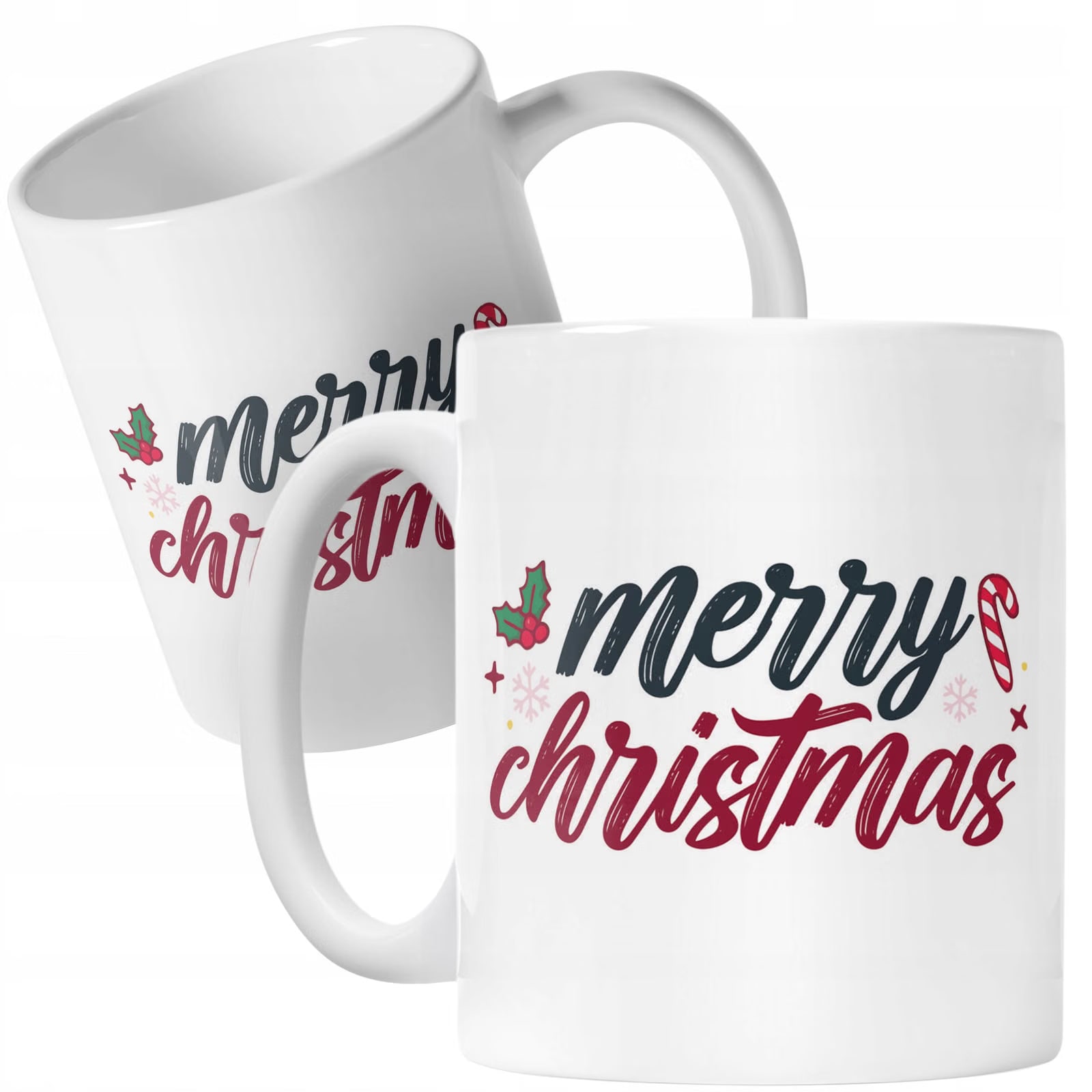 Kubek Biały z Nadrukiem Boże Narodzenie Mikołajki Merry Christmas Prezent