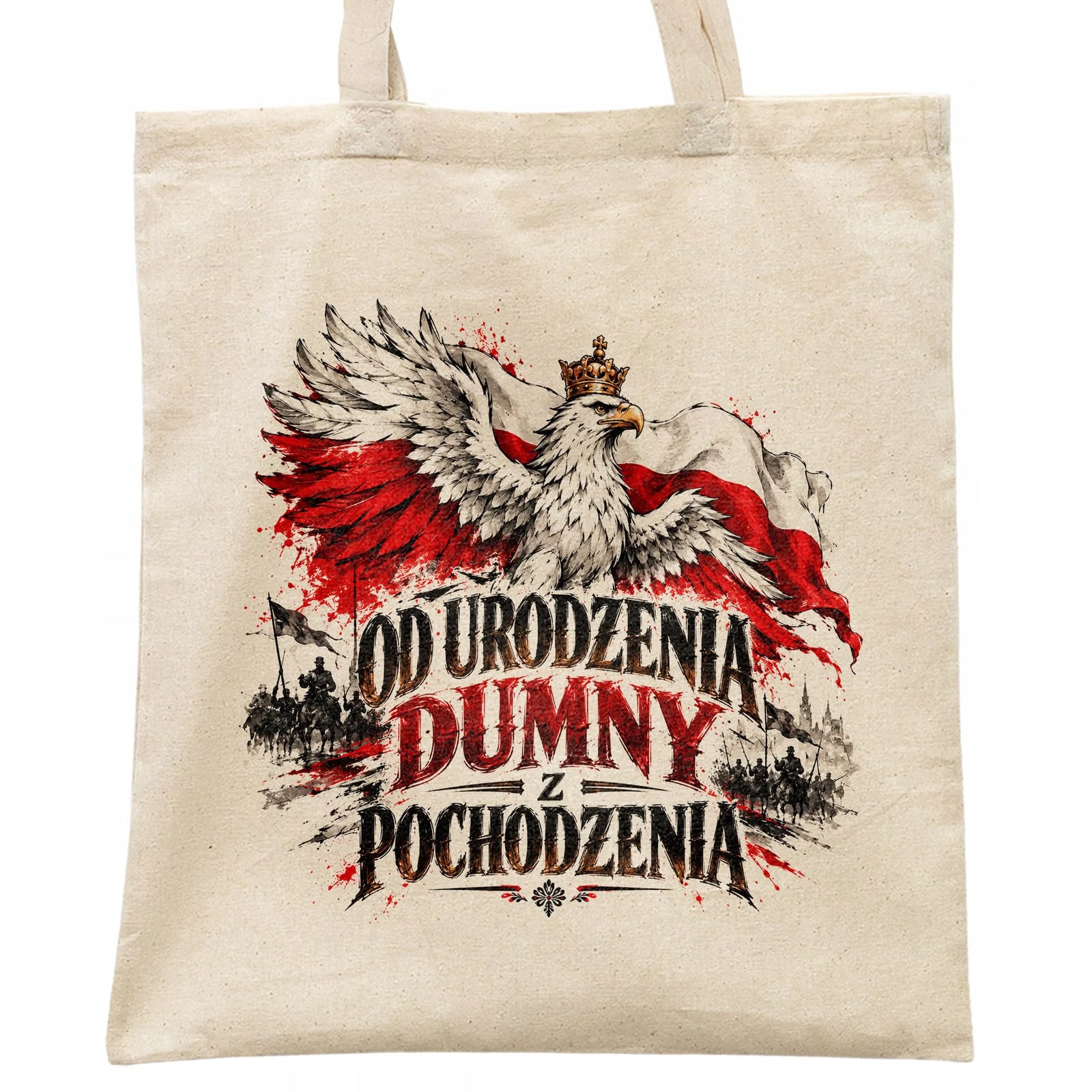Torba shopper ecru patriotyczna święto niepodległości z nadrukiem