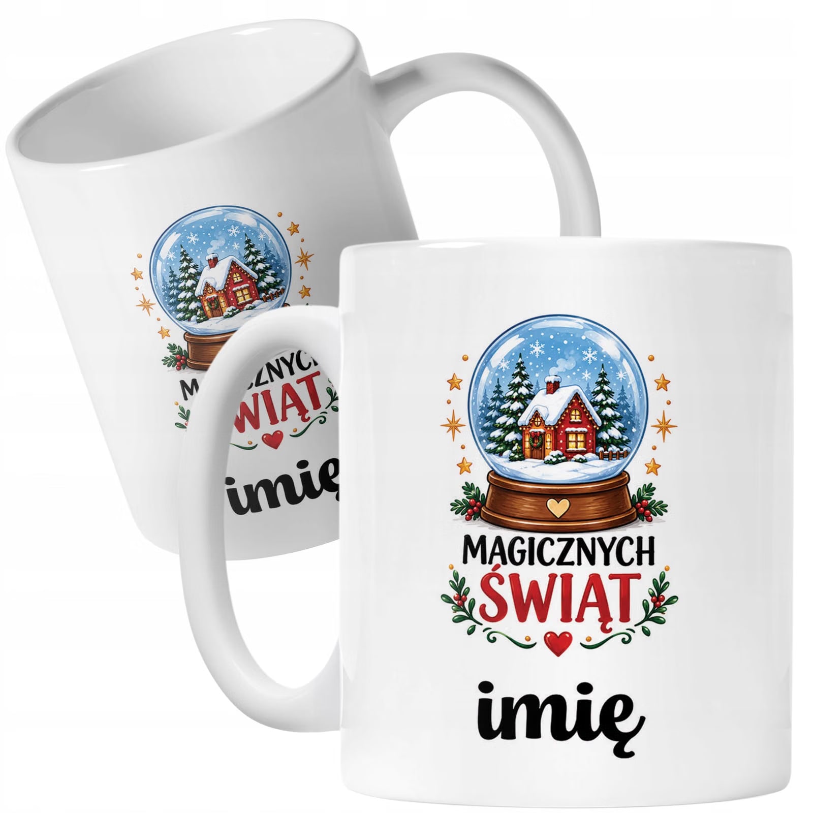 Kubek Biały Personalizowany z Nadrukiem Boże Narodzenie Święta Prezent