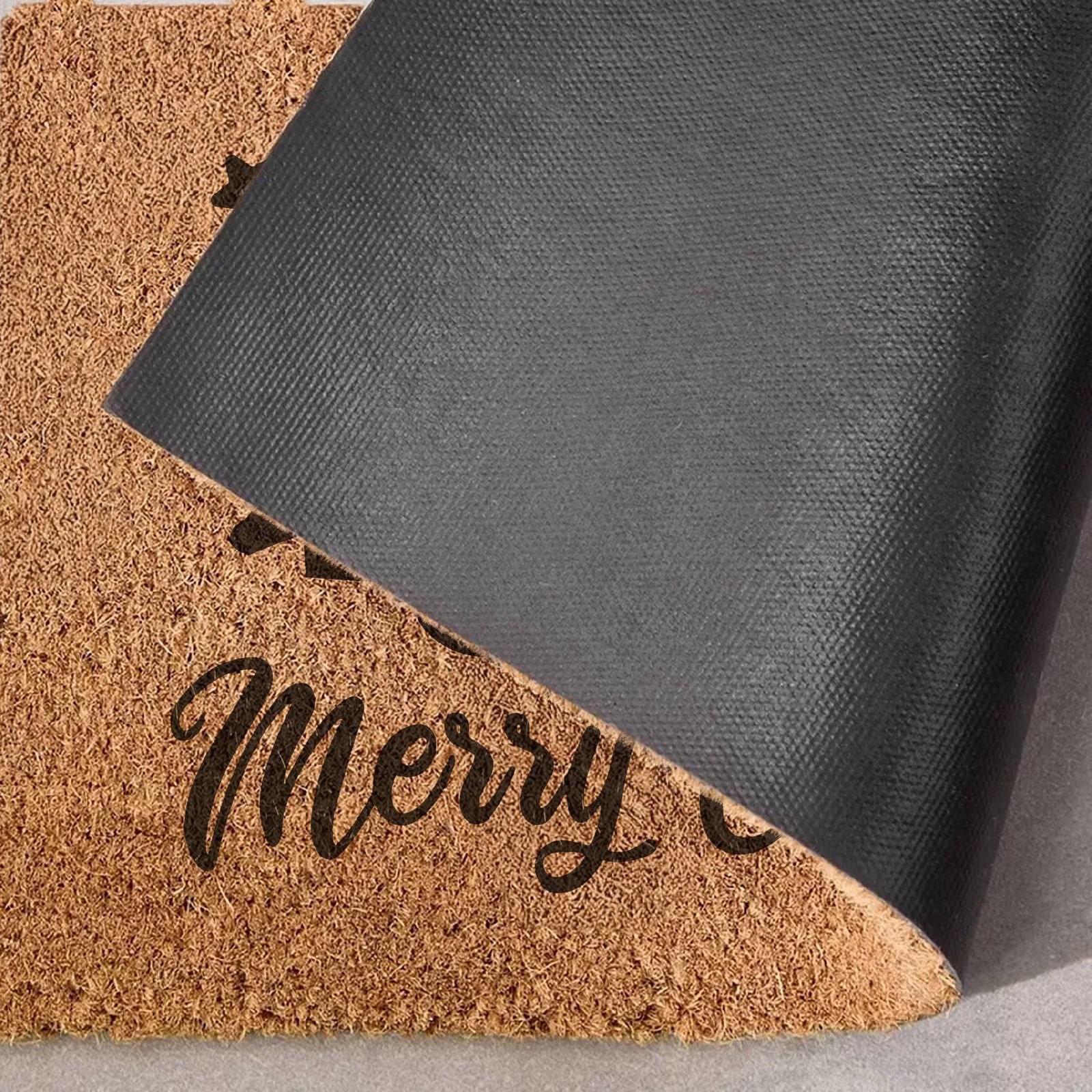 Wycieraczka Wesołych Świąt MERRY CHRISTMAS Choinka Prezent kokosowa 60×40