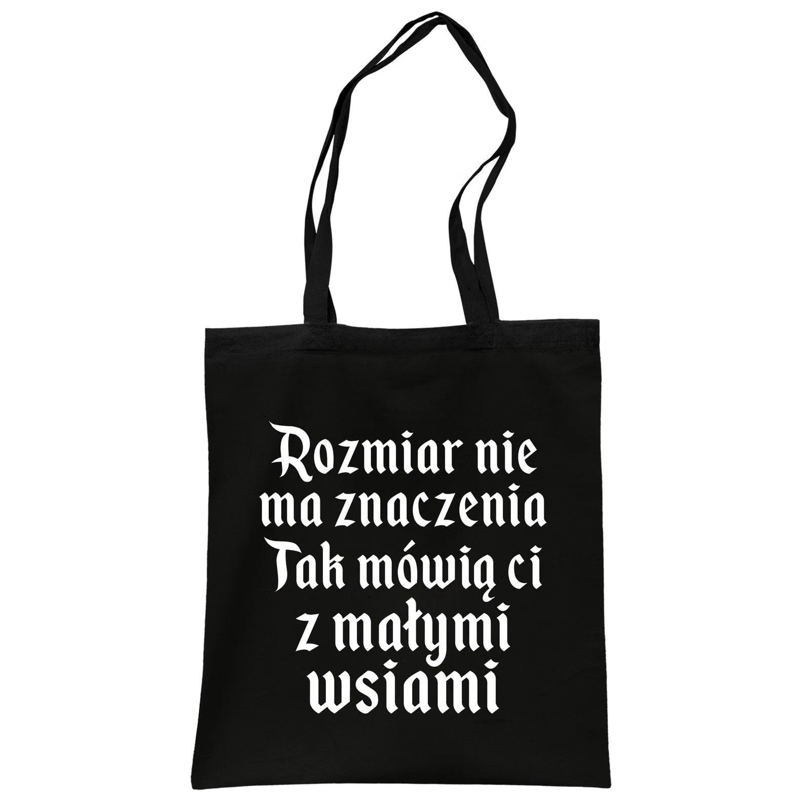Torba bawełniana czarna na zakupy 1670 Rozmiar Nie Ma Znaczenia
