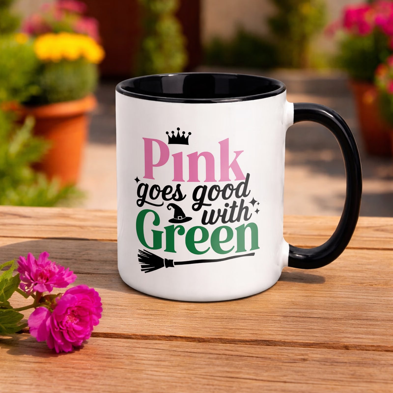 Kubek Czarny Wicked For Good Oz Elphaba Glinda Dla Fanów Prezent