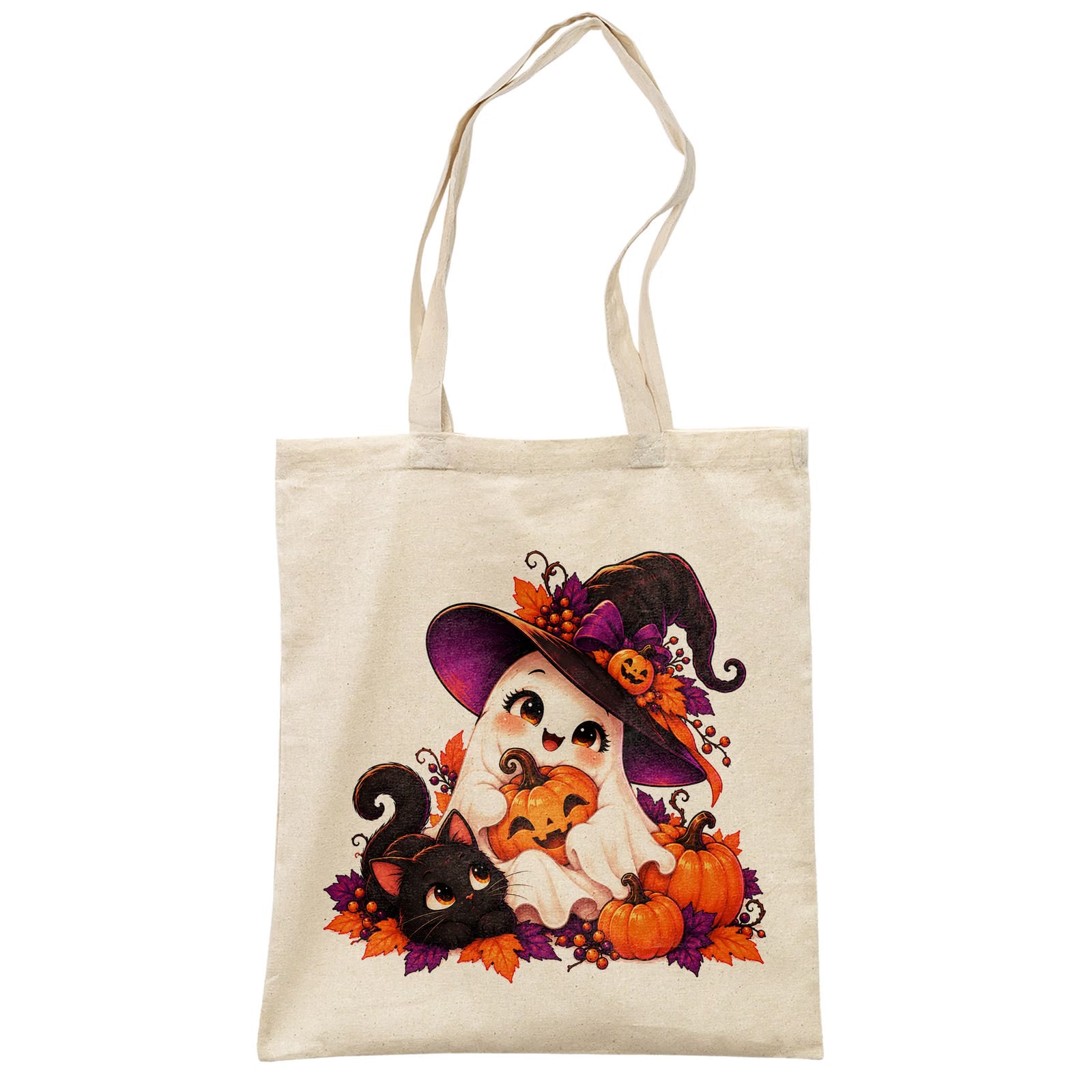 Torba shopper bawełniana halloween na zakupy z nadrukiem prezent