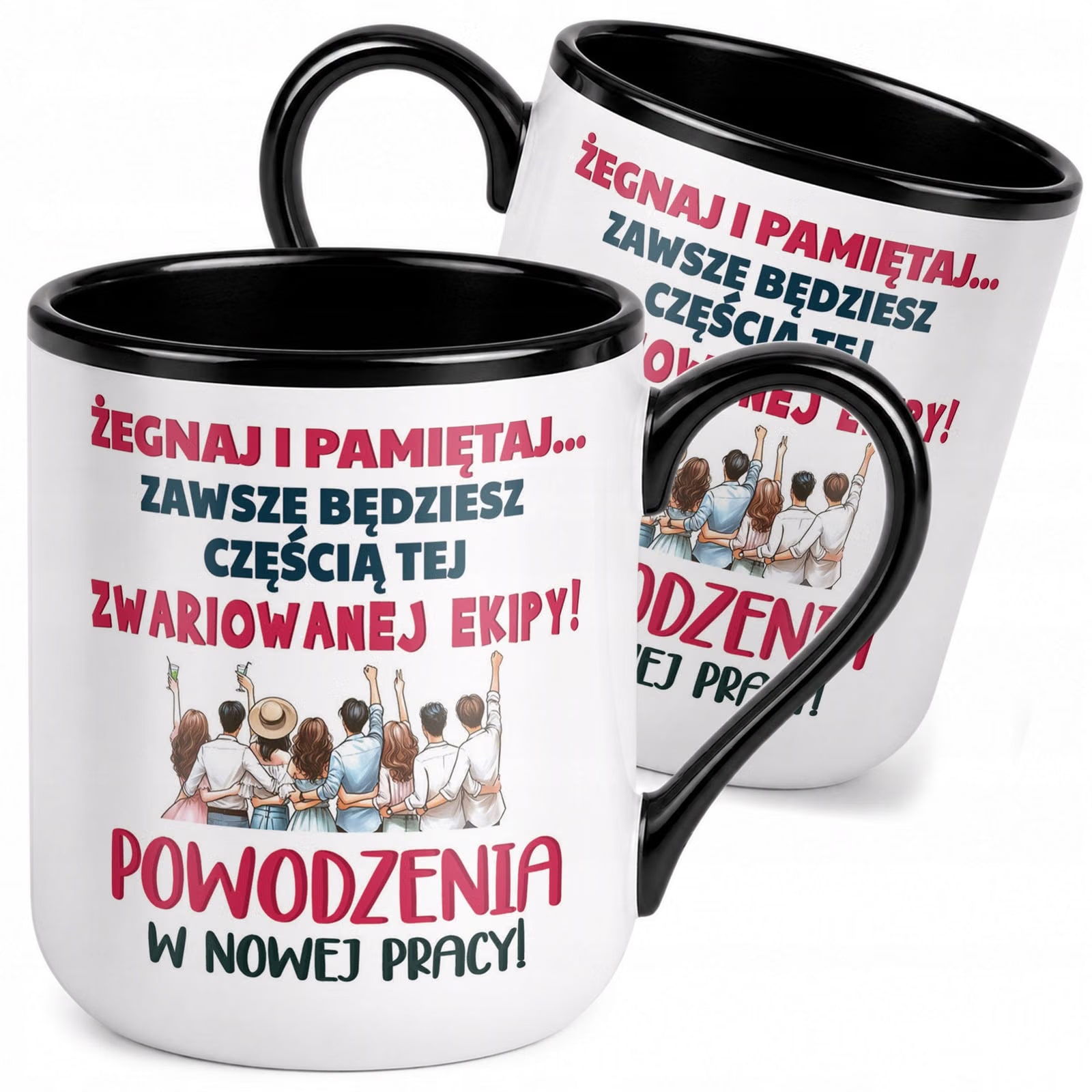 Kubek z nadrukiem Premium Czarny Pożegnanie Odejście z Pracy Prezent