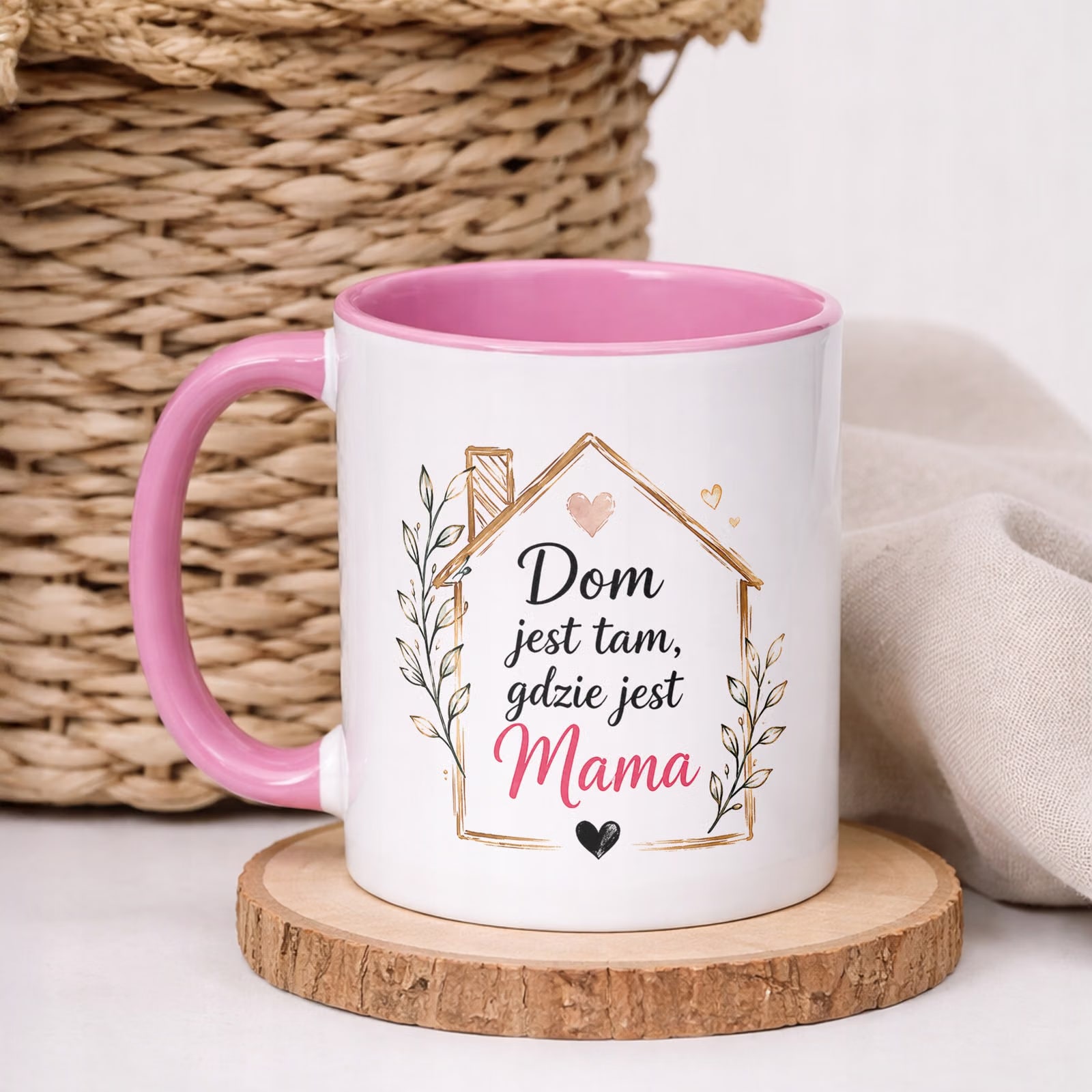 Prezent na Dzień Matki kubek różowy dla mamy oryginalny prezent dla mamy