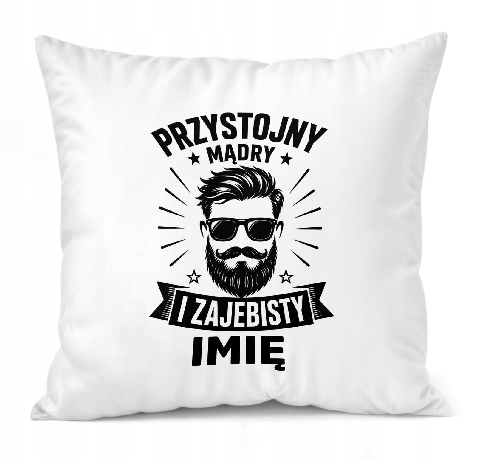 Poduszka Jasiek Personalizowana z nadrukiem Dzień Chłopaka 38x38cm Prezent