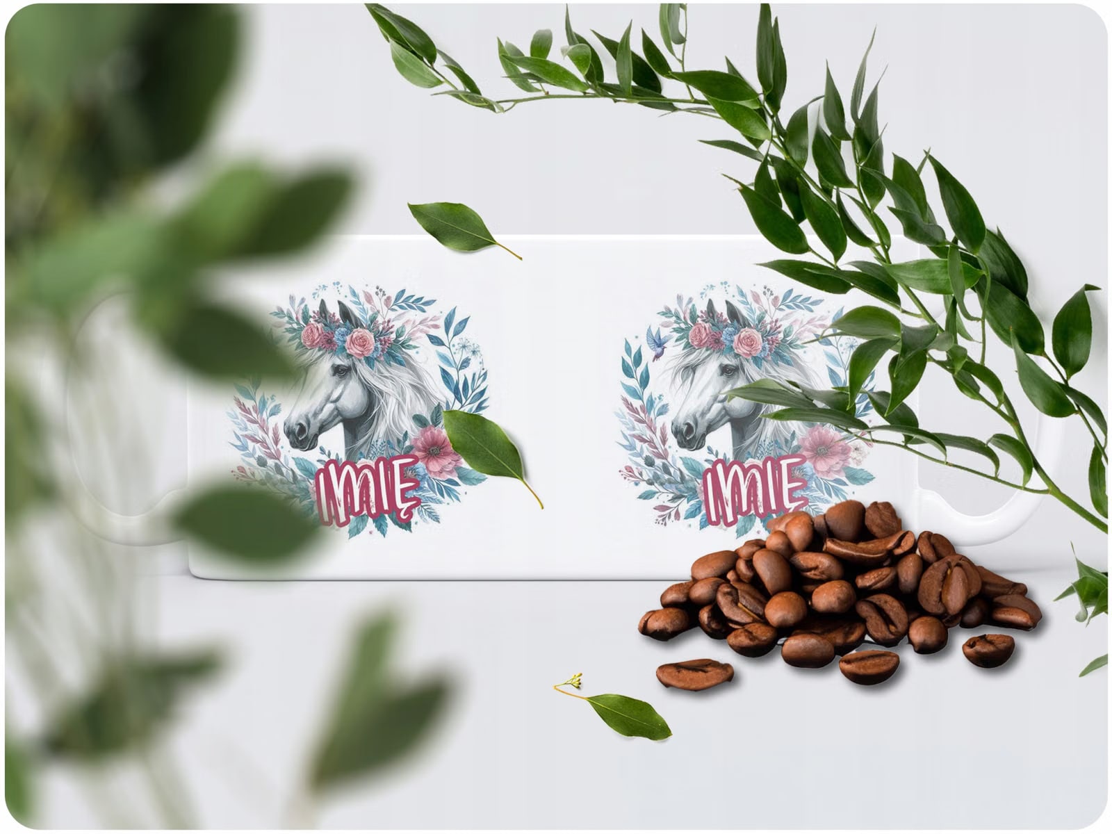 Kubek ceramiczny personalizowany 330 ml Z Koniem Koń Na Prezent Dla Dzieci