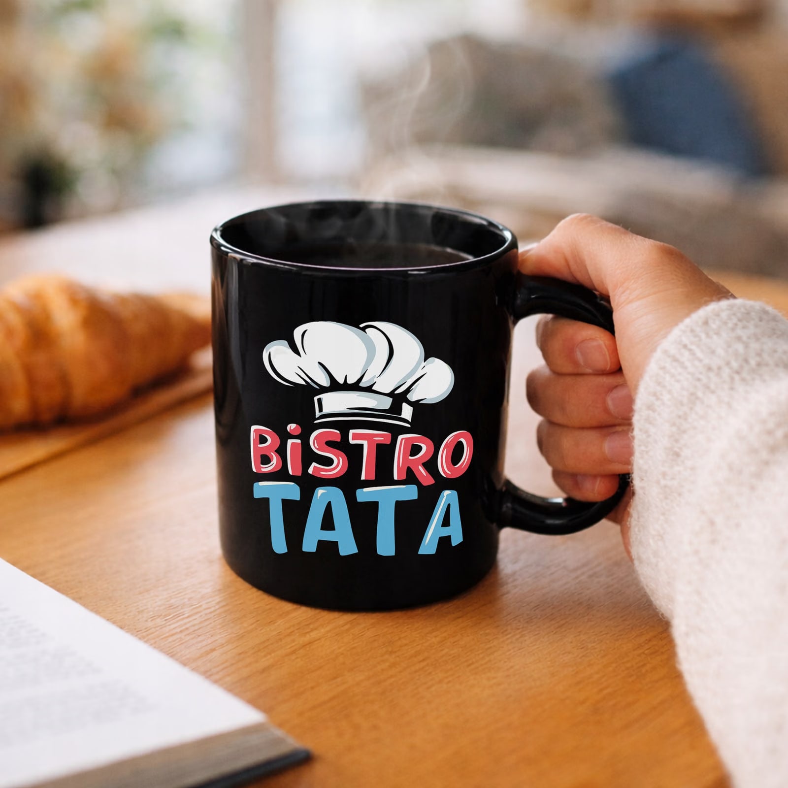 Prezent na Dzień Ojca kubek czarny dla taty praktyczny upominek dla taty
