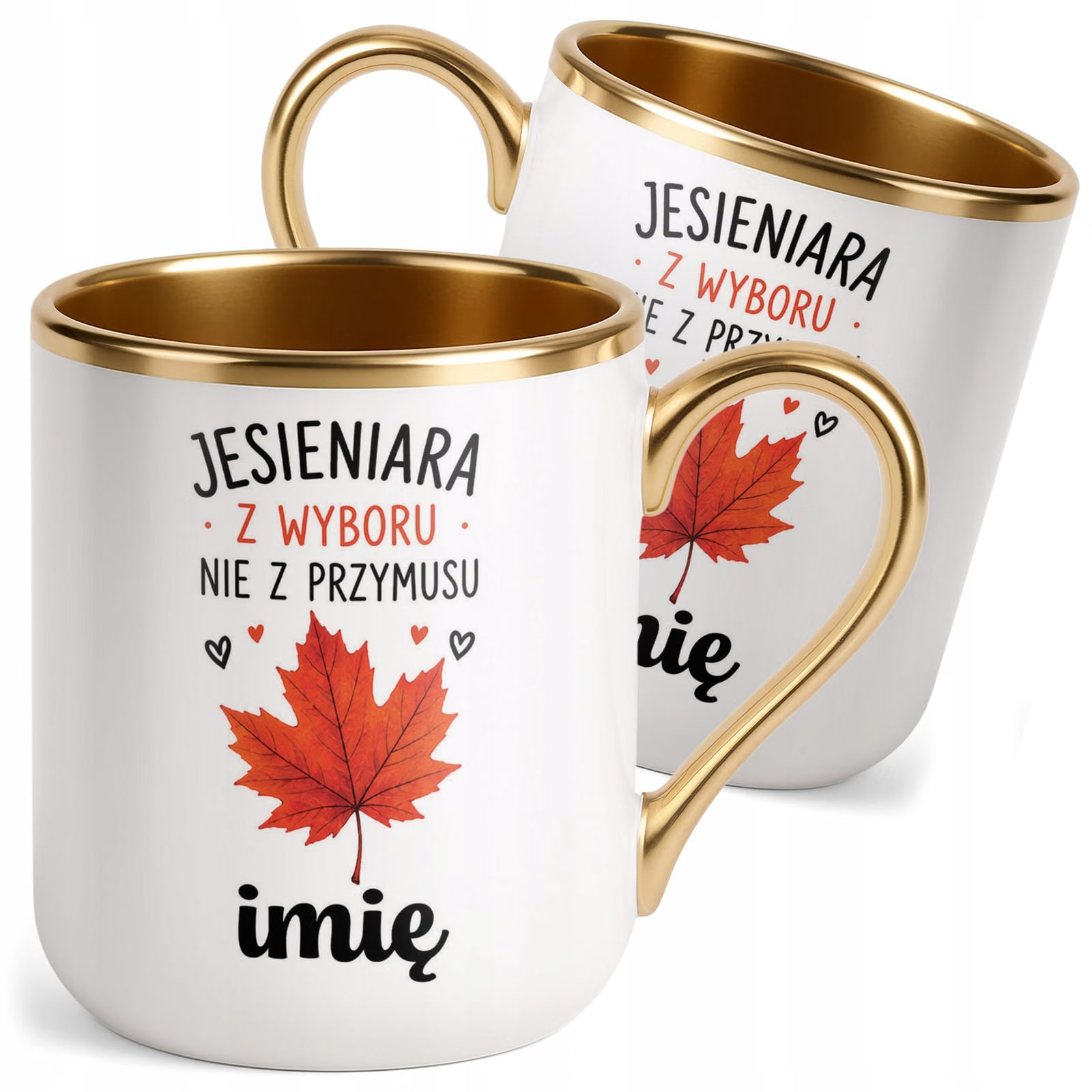 Kubek Personalizowany z nadrukiem Premium Złoty Jesienny Jesień
