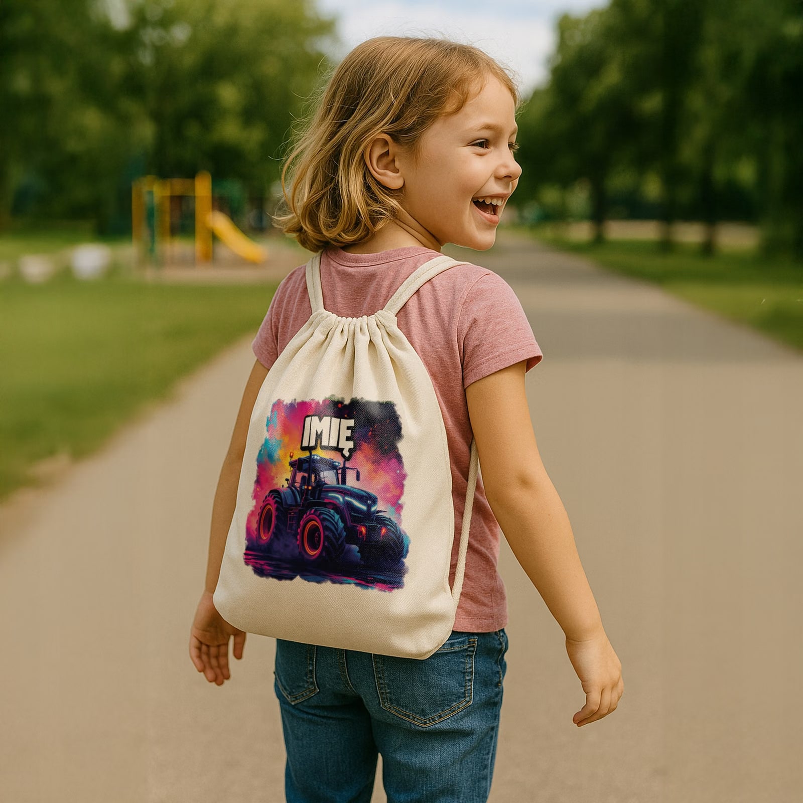 Zestaw personalizowany Kubek + Plecak Dla Fanów Traktorów Rolników Prezent