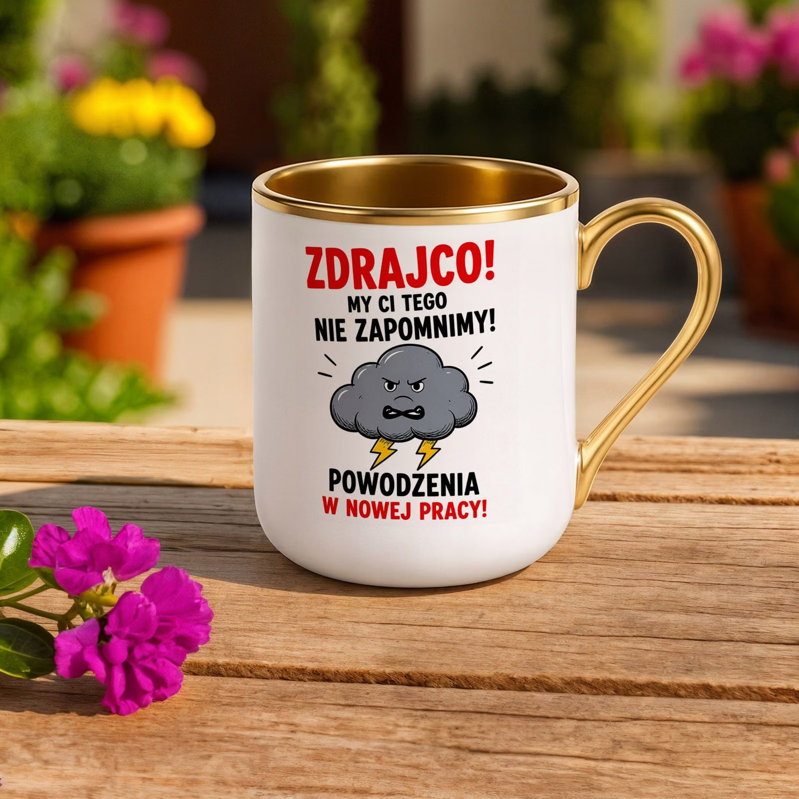 Kubek z nadrukiem Premium Złoty Pożegnanie Odejście z Pracy