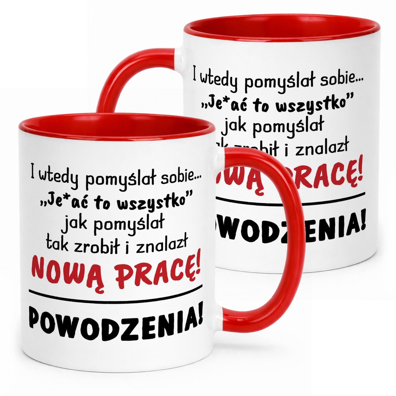 Kubek Czerwony Na Pożegnanie Odejście z Pracy Zabawny Prezent
