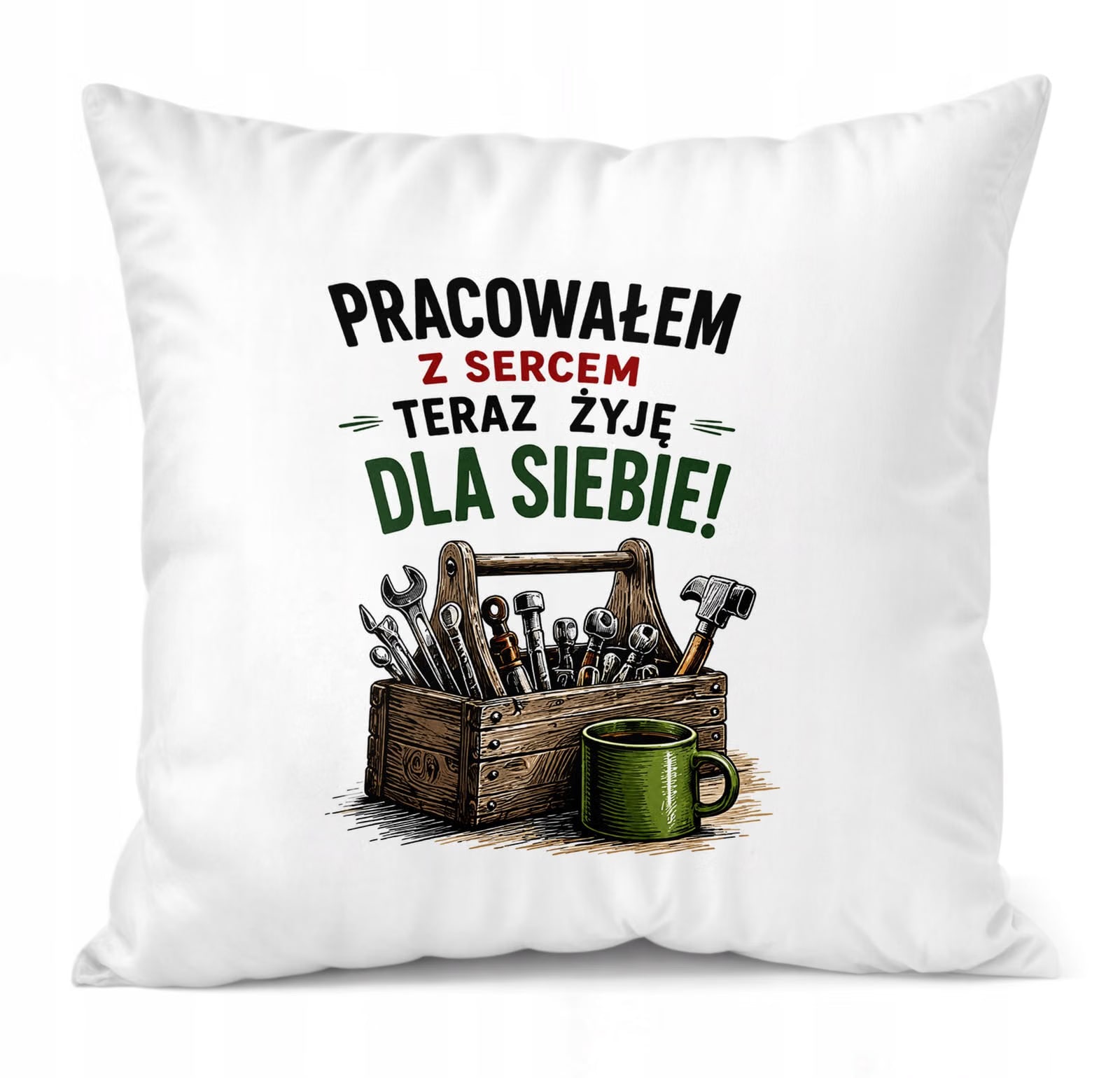 Poduszka Jasiek 38x38cm z Nadrukiem Emerytura Dla Emeryta Upominek Prezent