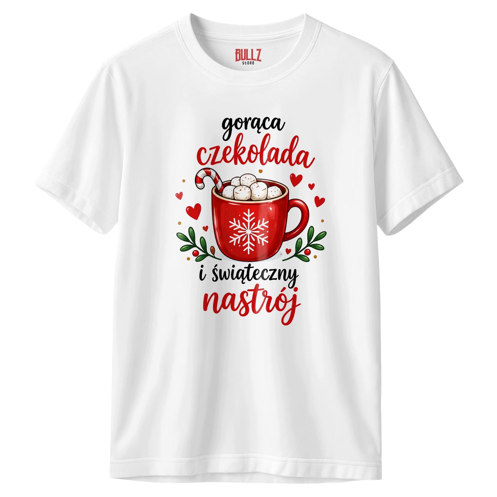Koszulka biała męska Świąteczny Design Prezent