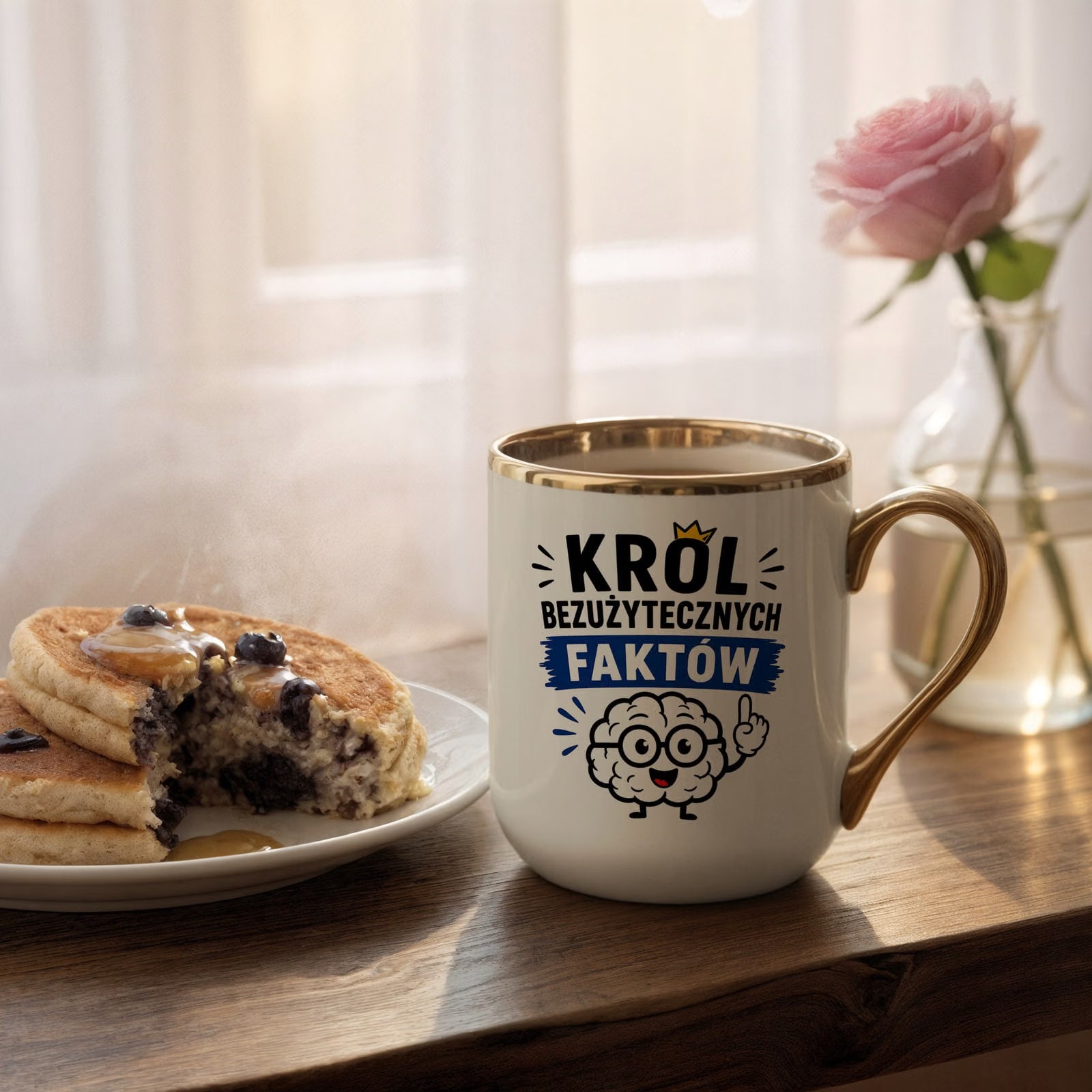 Kubek z nadrukiem Premium Złoty Ecru Dzień Chłopaka Mężczyzny Prezent