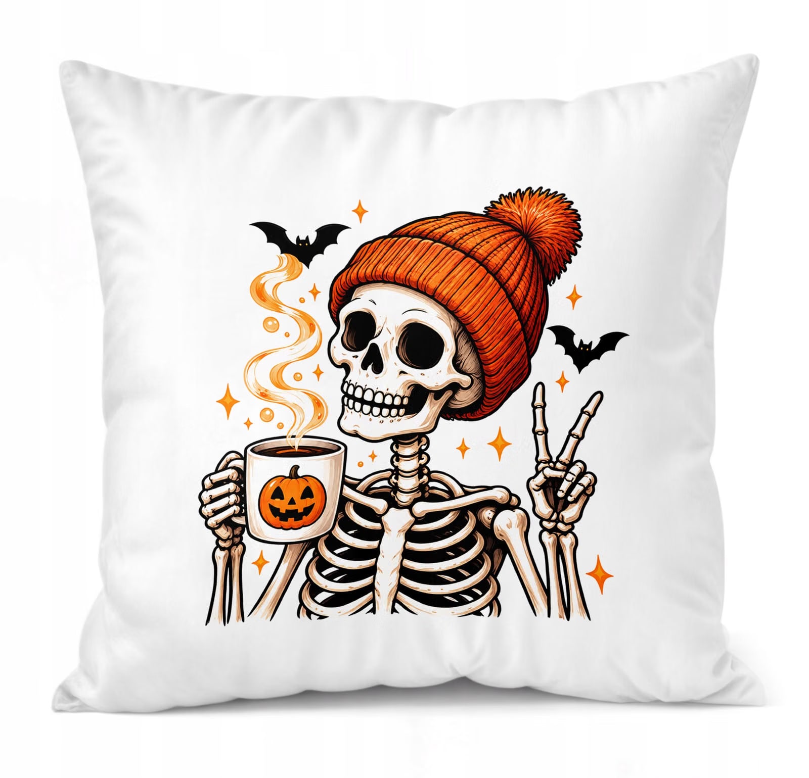 Poduszka Jasiek 38x38cm z Nadrukiem Halloween Jesień Prezent Upominek