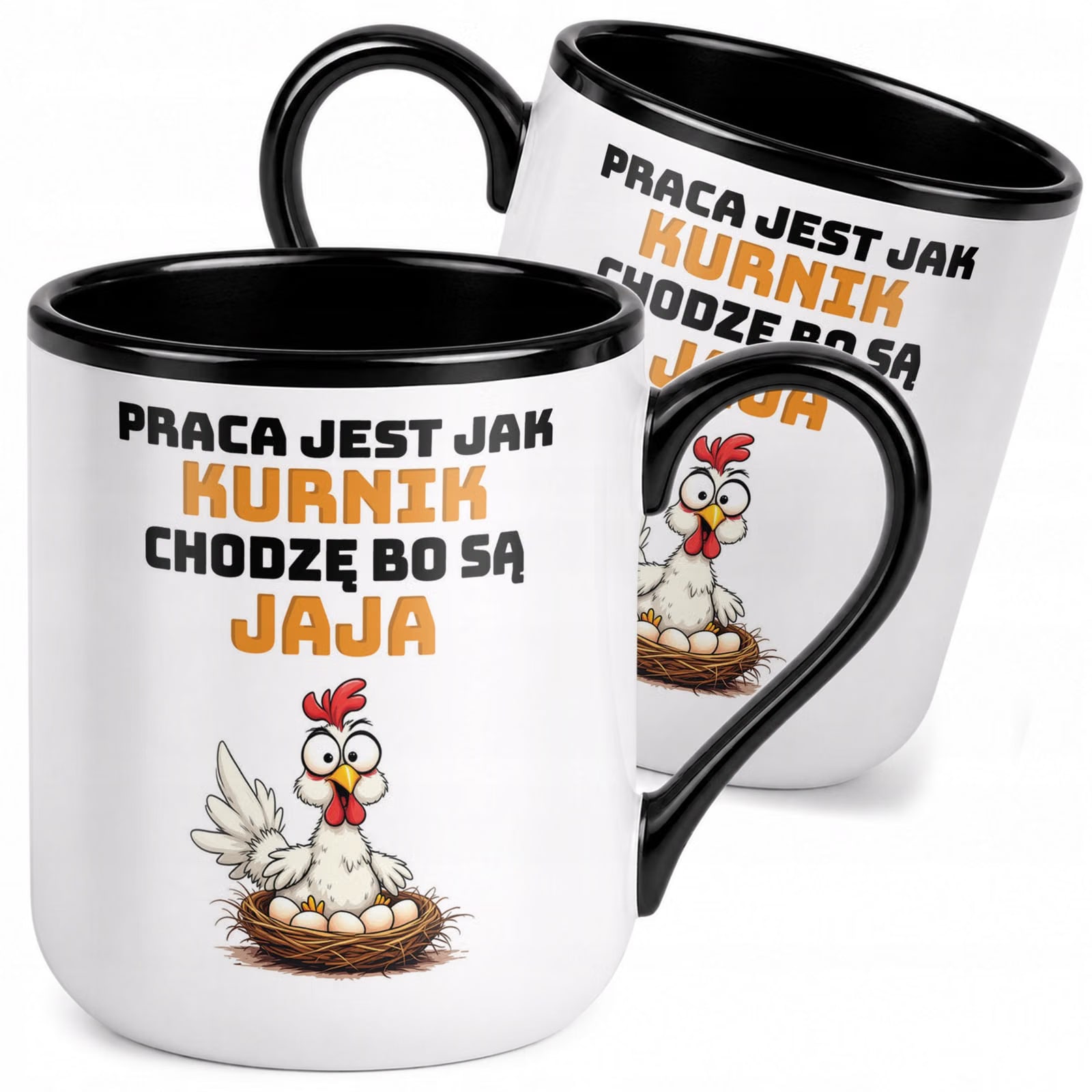 Kubek z nadrukiem Premium Czarny Dla Rolnika Gospodarza Upominek Prezent