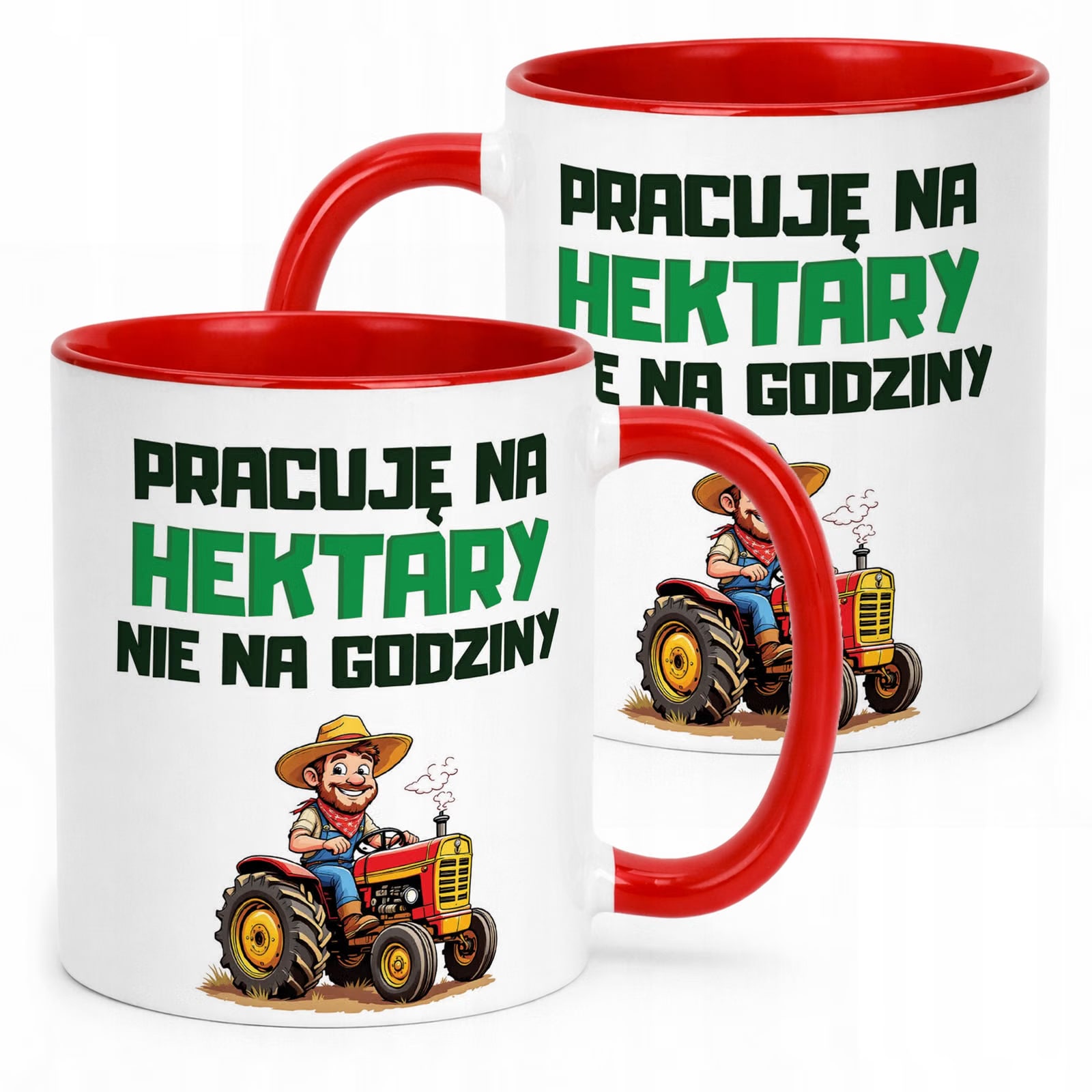 Kubek Czerwony Rolnik Dla Rolnika Traktor Zabawny Prezent Upominek