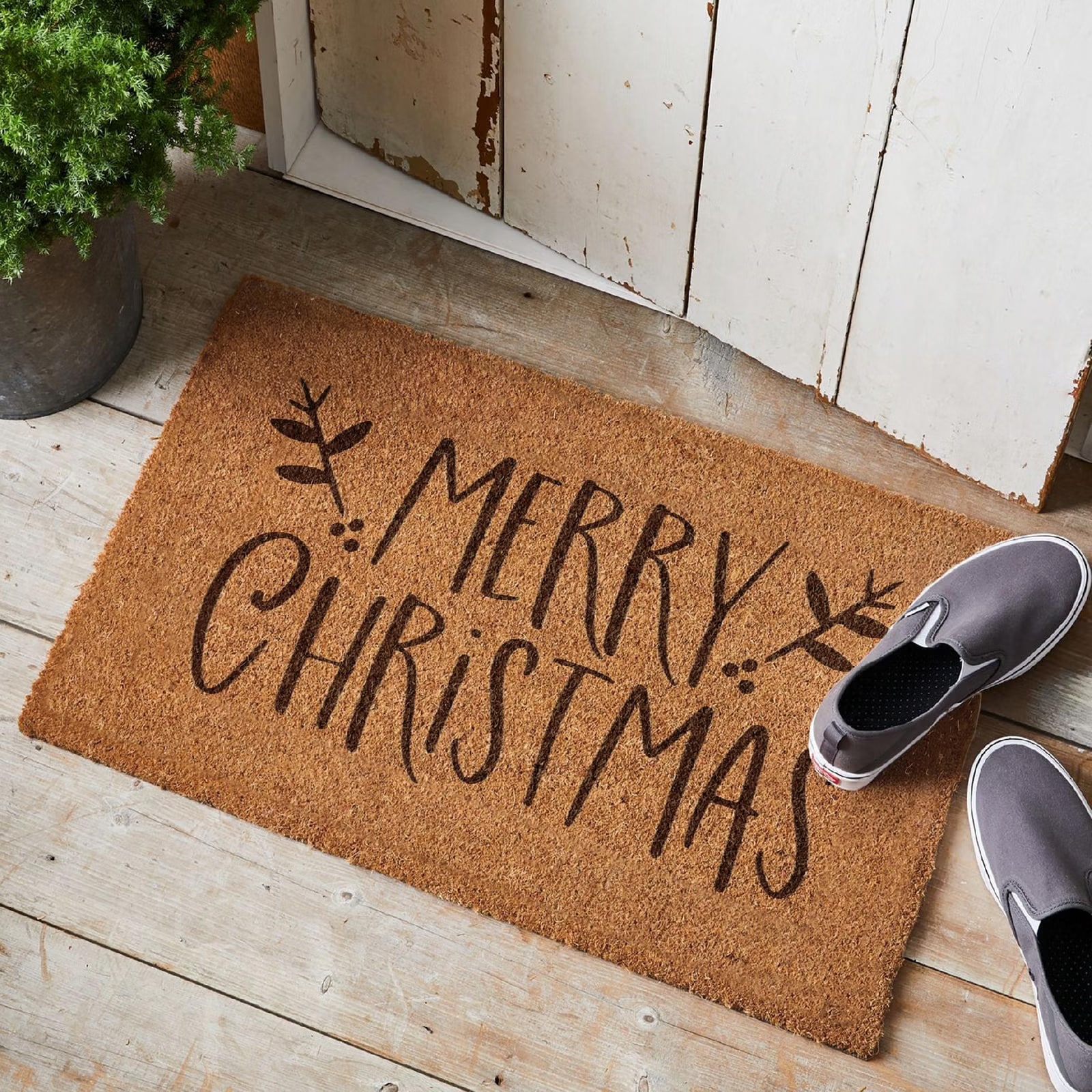 Wycieraczka MERRY CHRISTMAS Święta Boże Narodzenie Prezent kokosowa 60×40