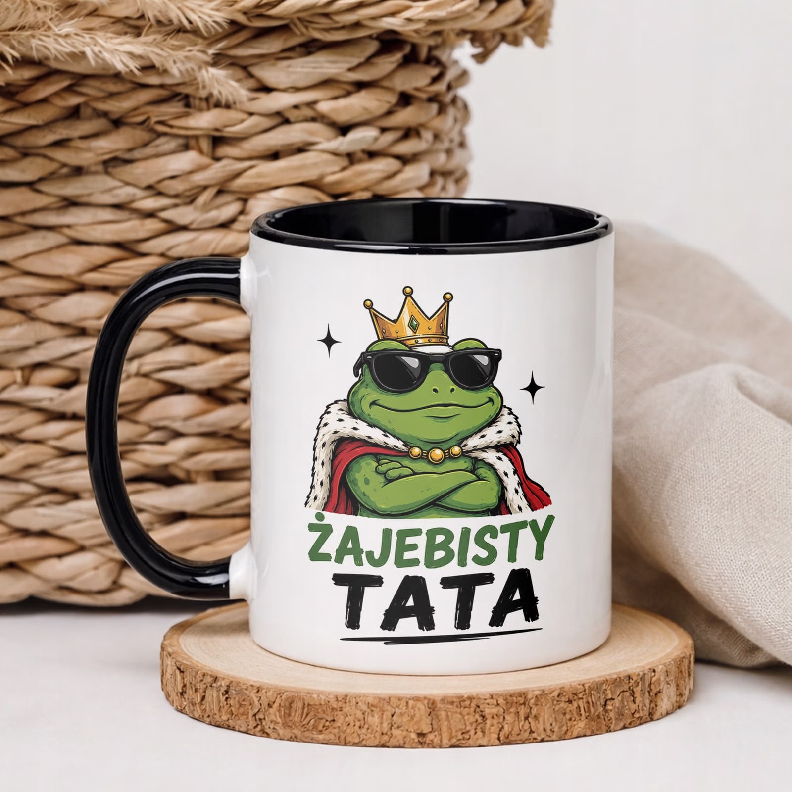 Kubek Czarny upominek na Dzień Ojca prezent dla taty