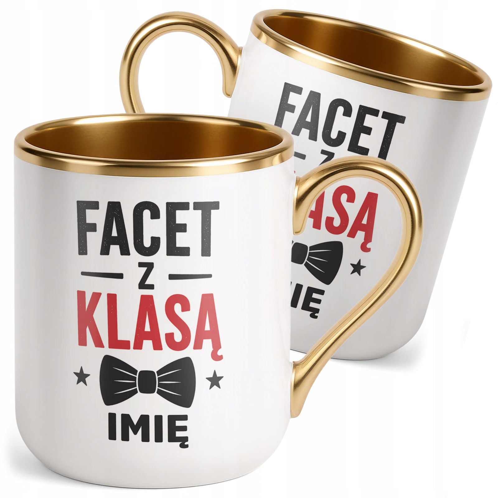 Kubek personalizowany z nadrukiem Premium Złoty Dzień Chłopaka