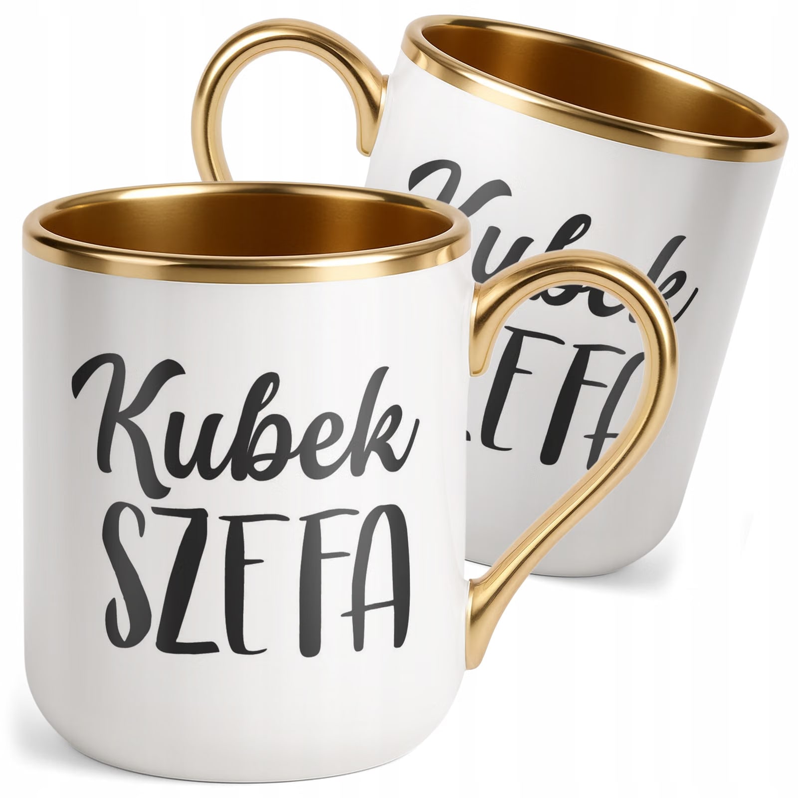 Kubek Premium Złoty Kubek Szefa Dla Szefa Prezent Praca